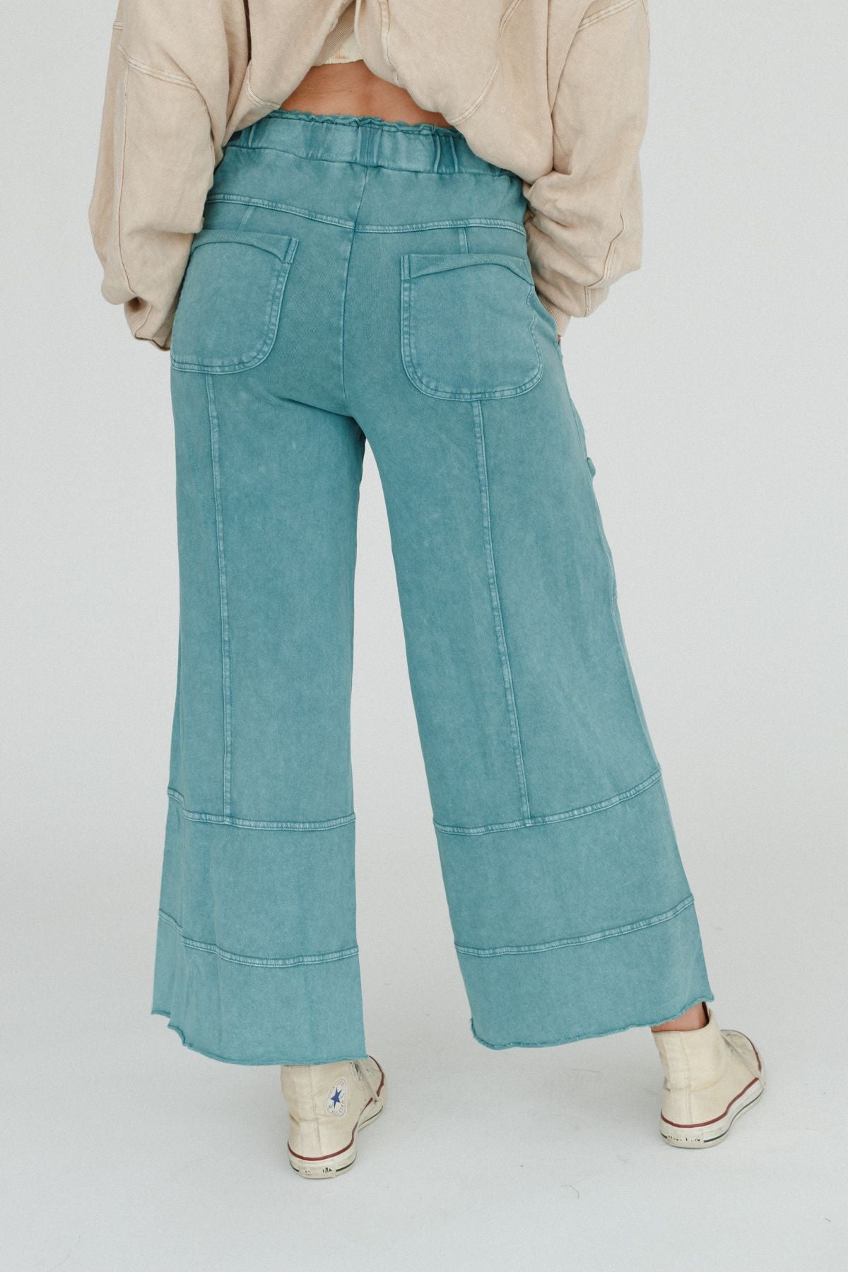 Lucky One Wide Leg Pant - Teal