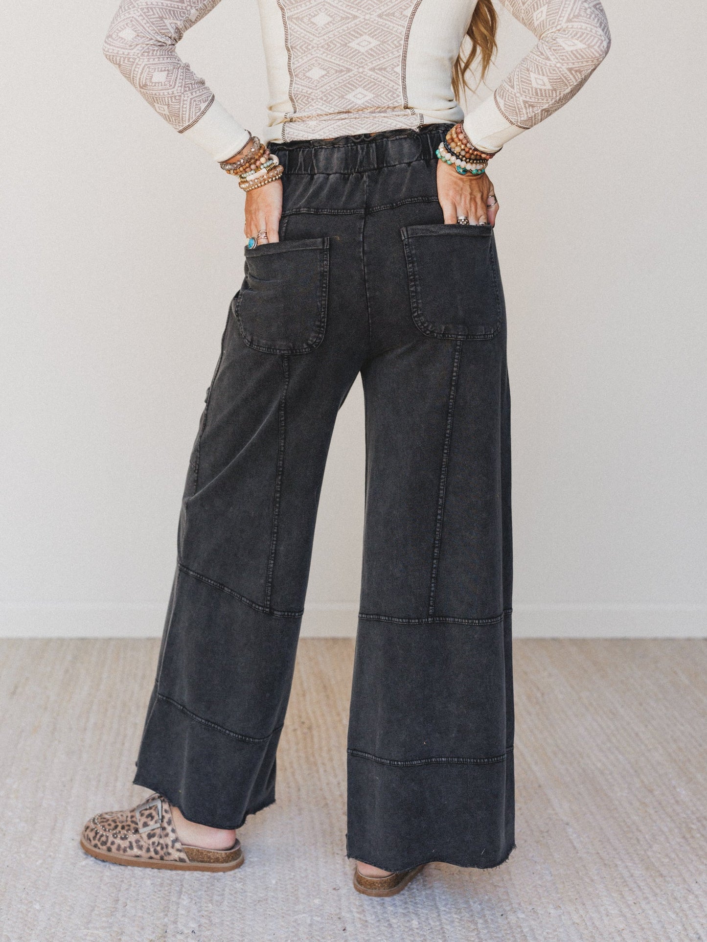 Lucky One Wide Leg Full Pant - Black