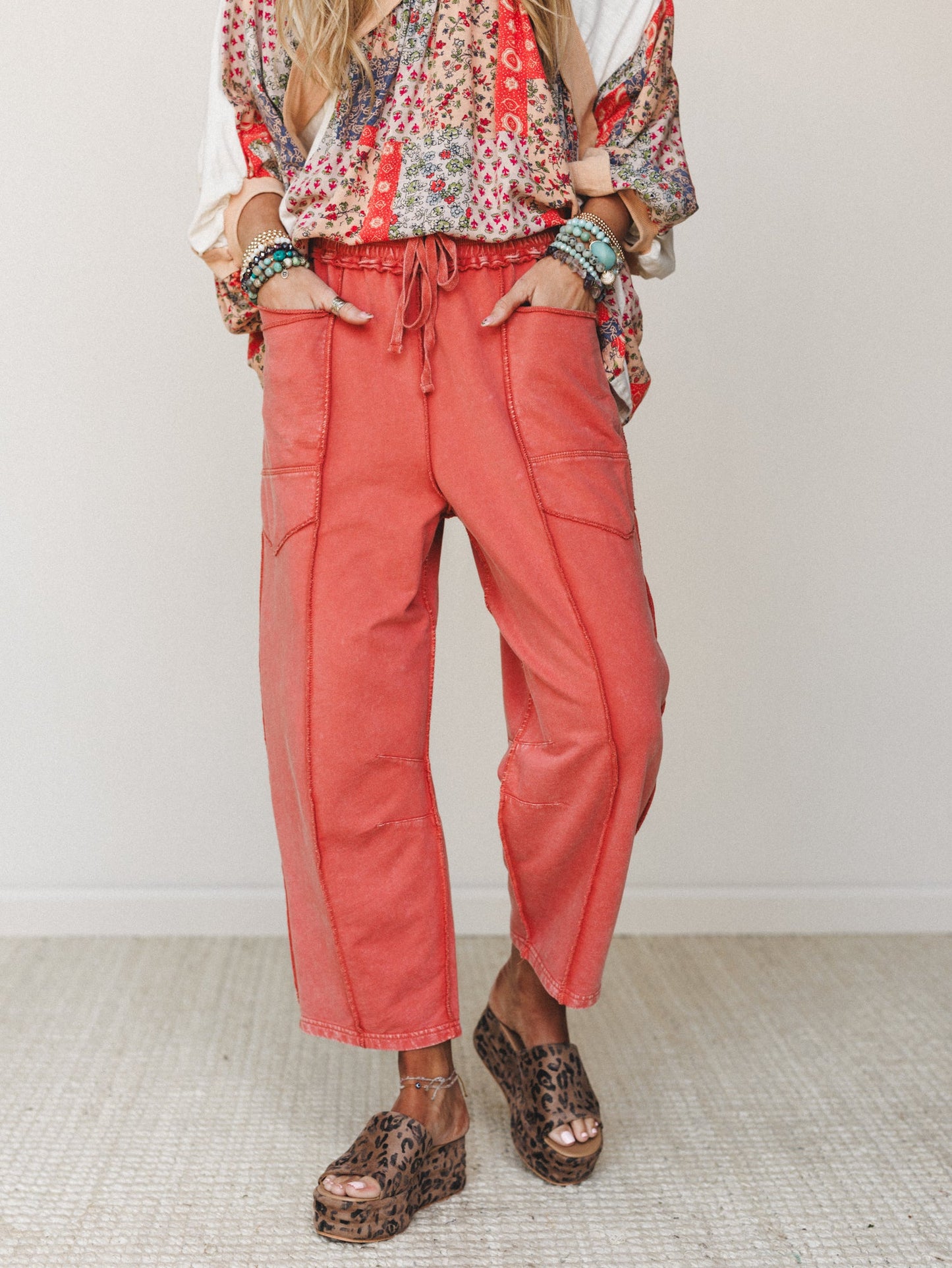 Magnolia Barrel Pants - Brick