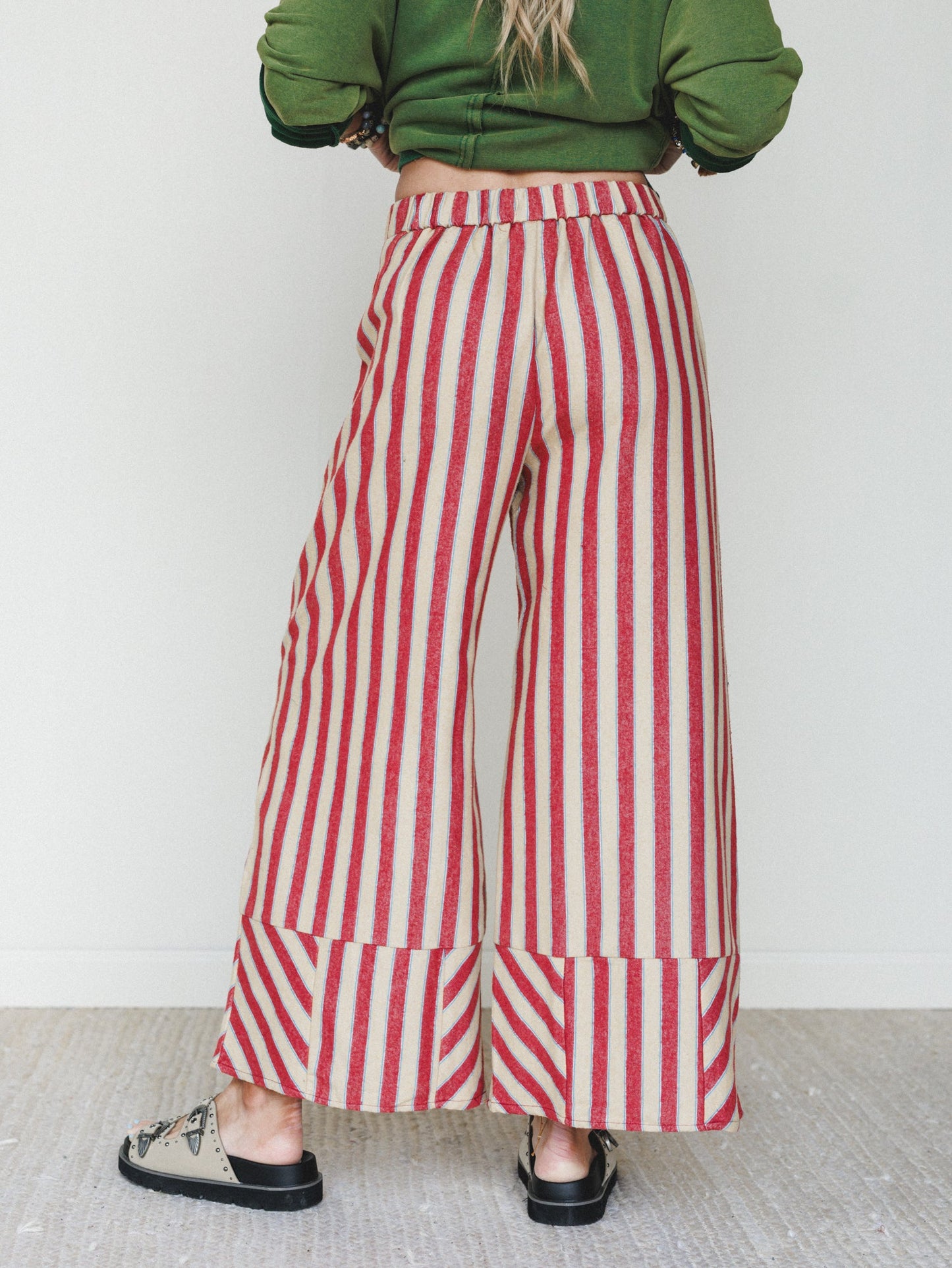 Star of the Sun Striped Pants - Red