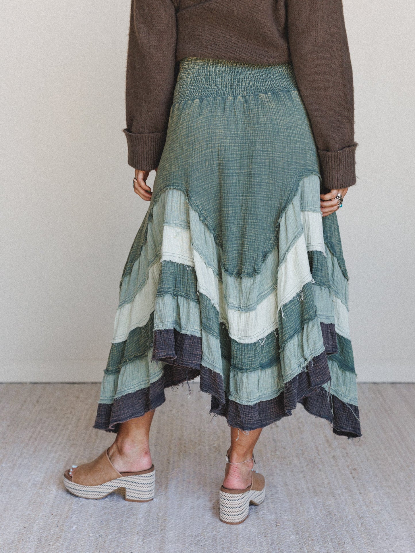 Bohemia Bloom Skirt - Sage