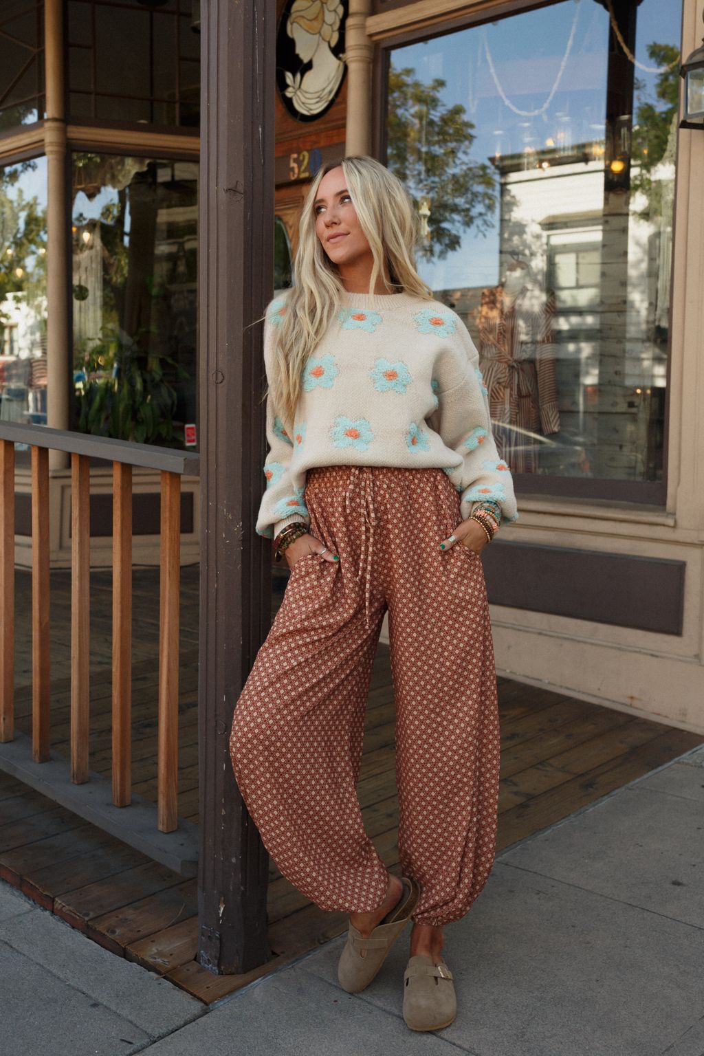 The Nest Mystic Mirage Printed Joggers - Ginger