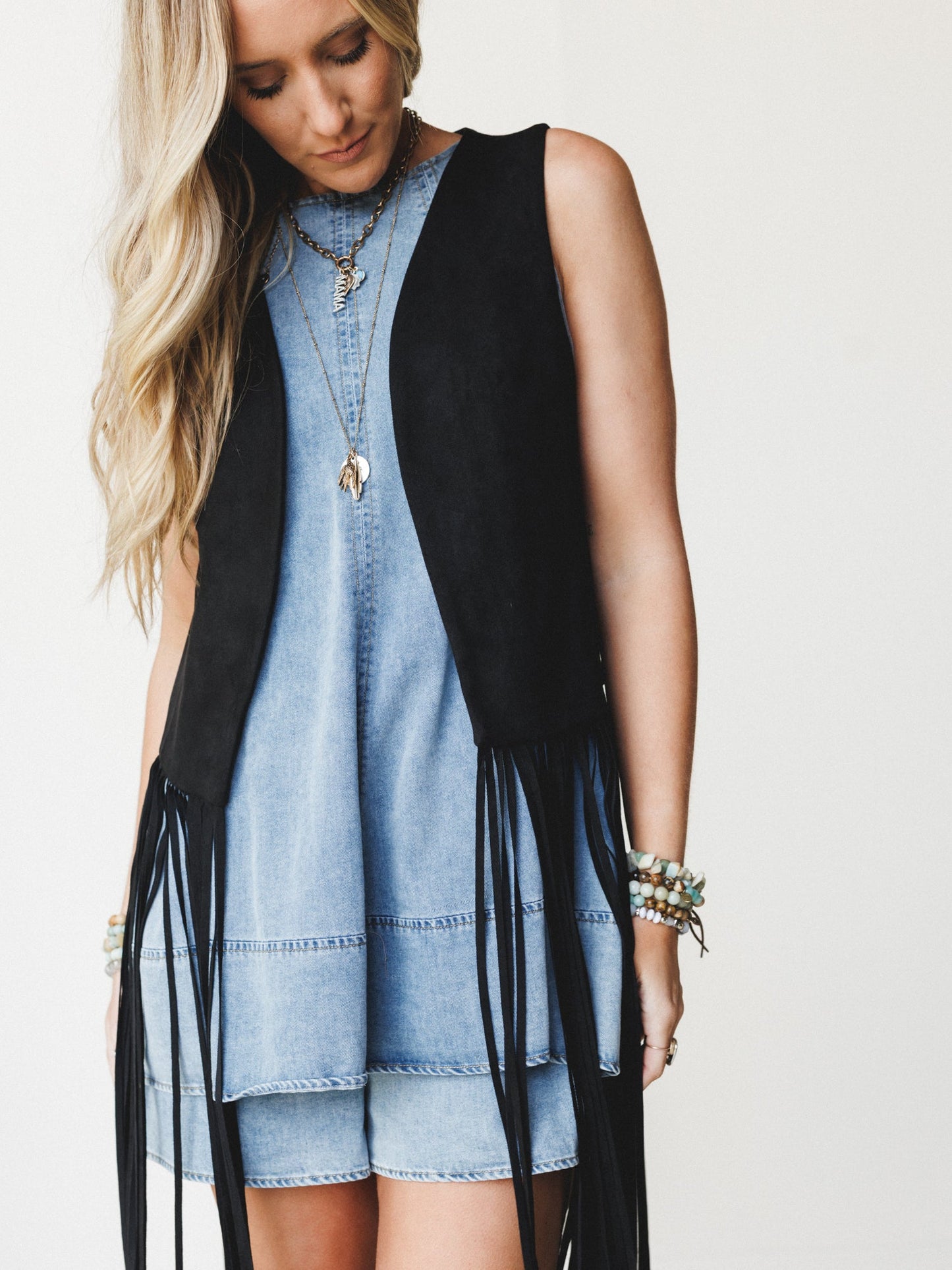 Beat Goes On Romper - Chambray