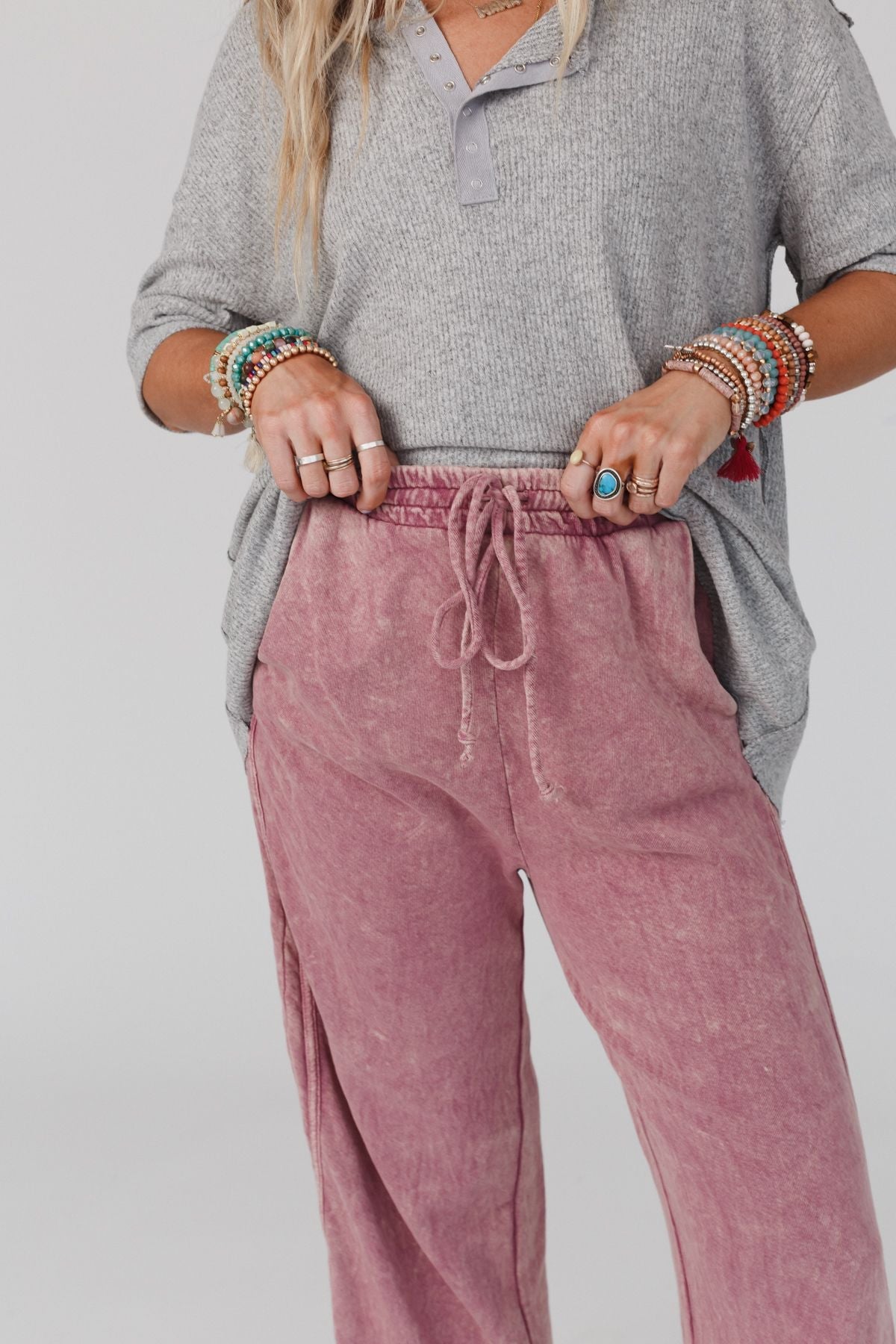 So Comfy Wide Leg Pant Full Length - Mauve