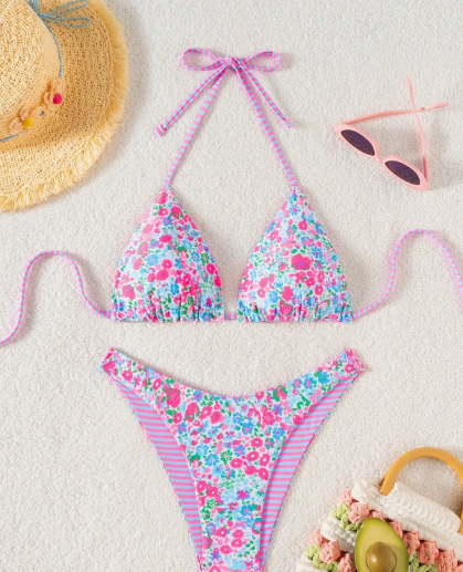 Reversible Print Bikini Set