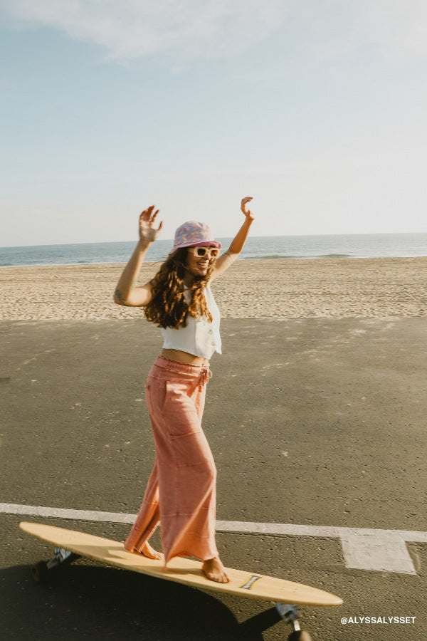 Game On Cargo Wide Leg Pant - Burnt Orange