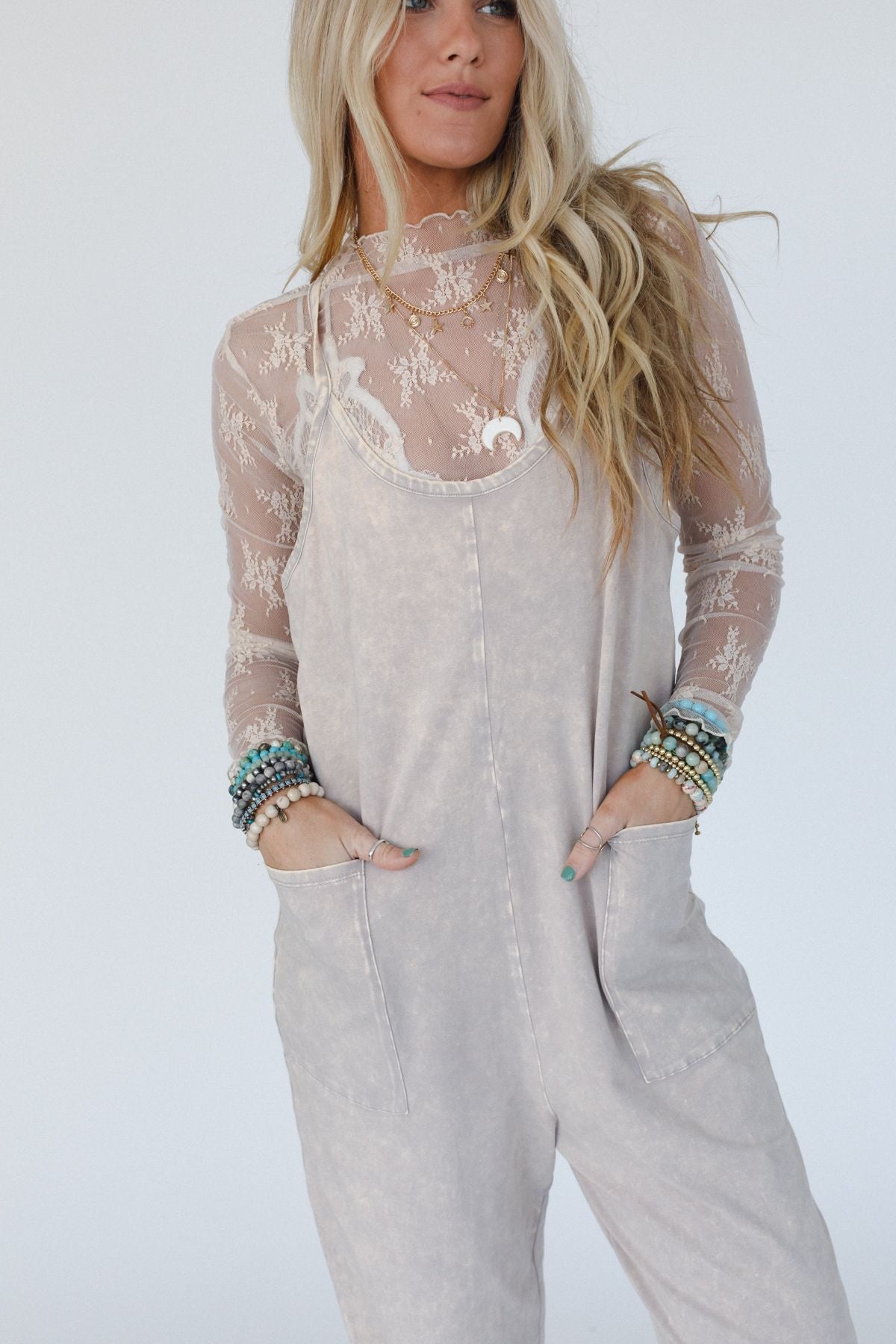 Brooke Pocket Jumpsuit - Ash Mocha