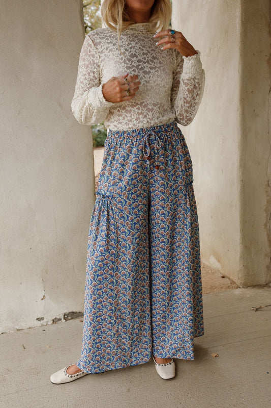 The Nest Petal Trails Wide Leg Pants - Denim