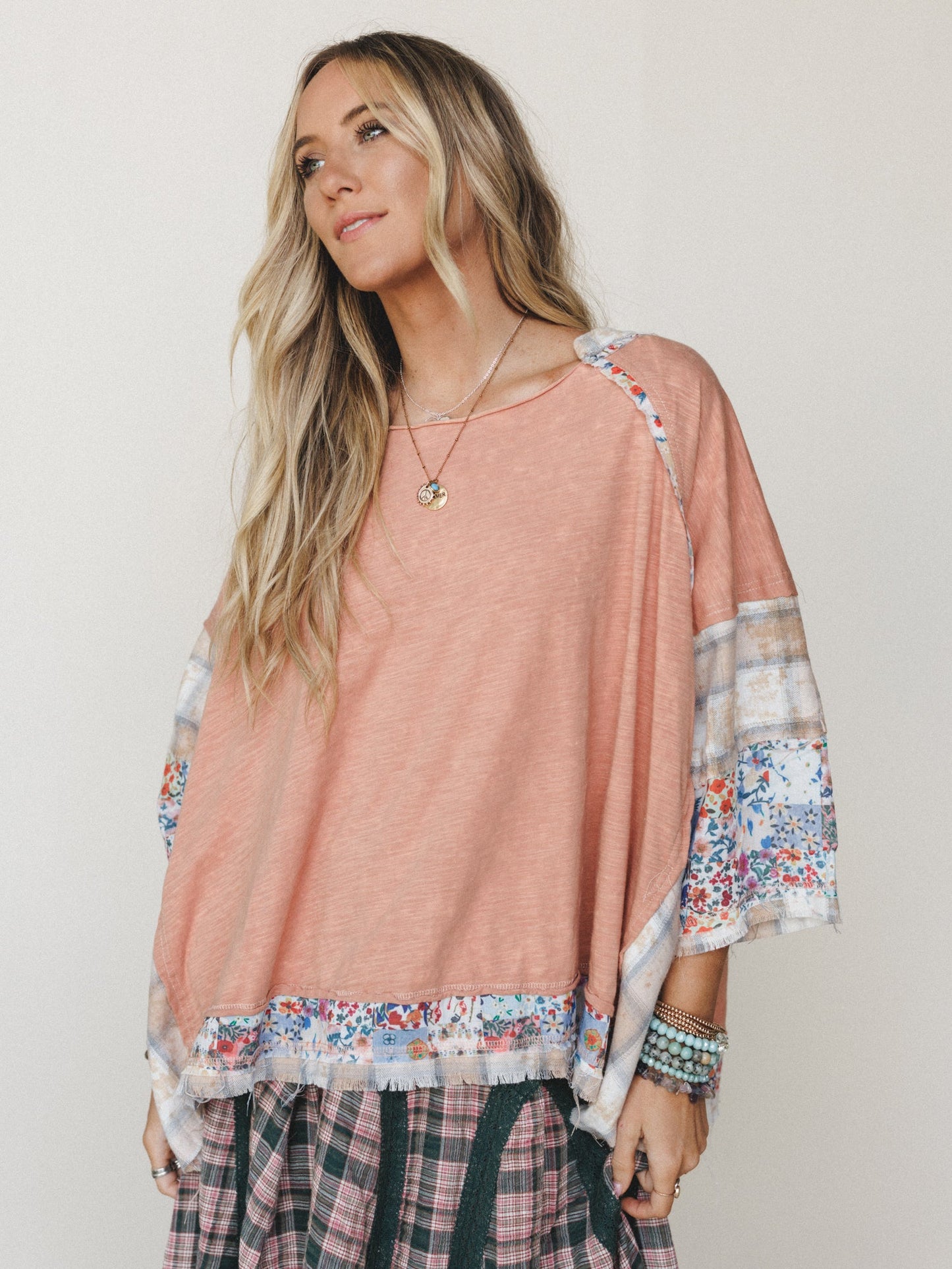 Sweet Clover Knit Top - Peach