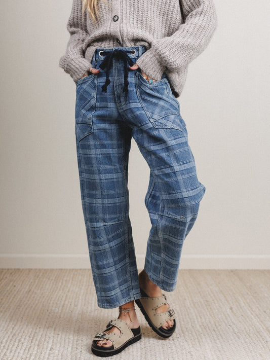 Pixie Party Jeans - Denim Plaid