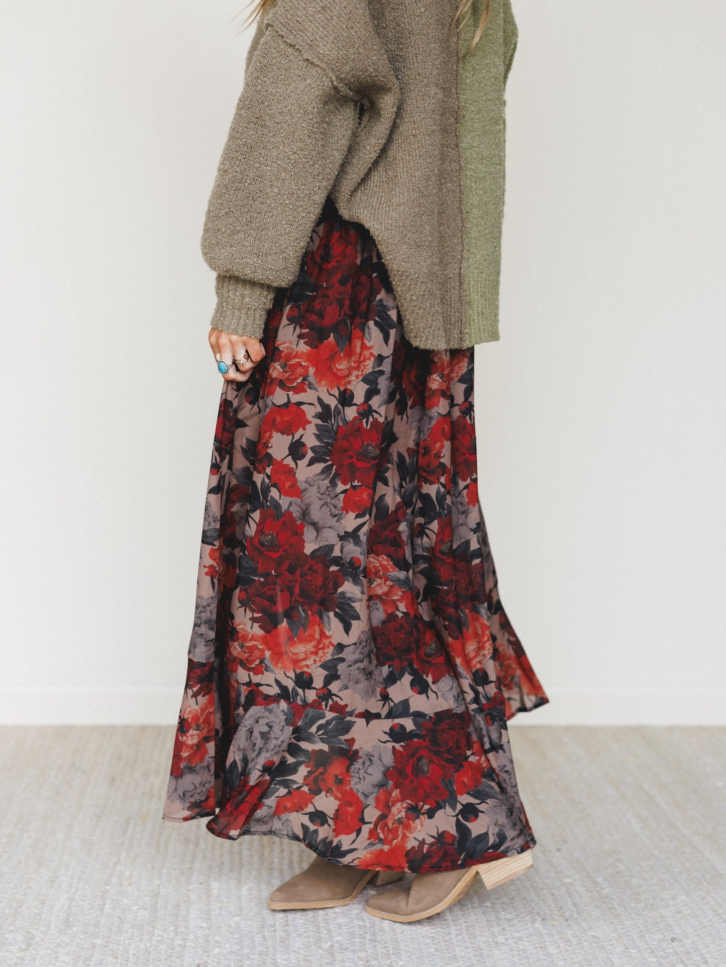 Lunar Bloom Skirt - Natural