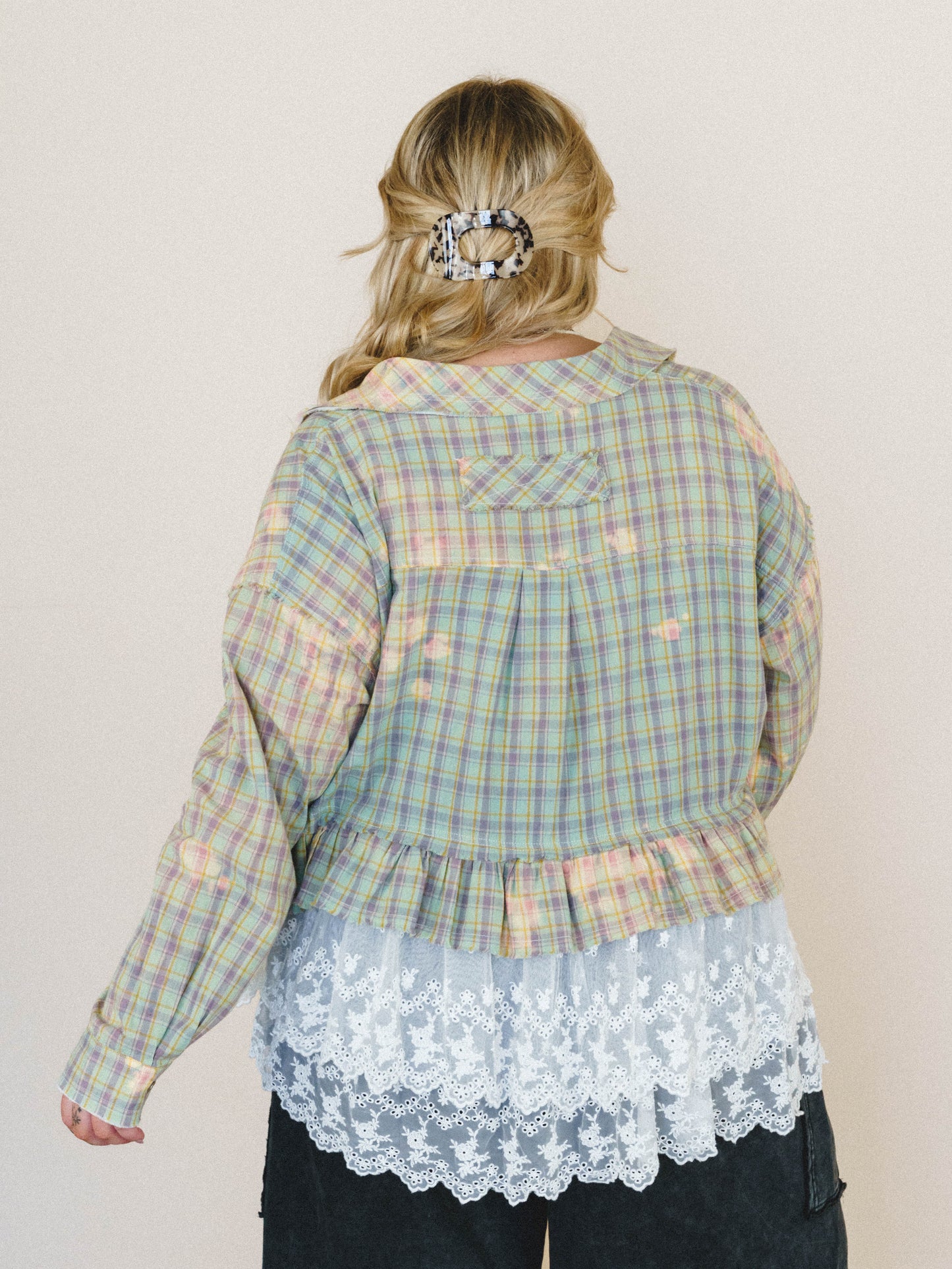Vintage Rose Cascade Top - Natural Mauve Multi
