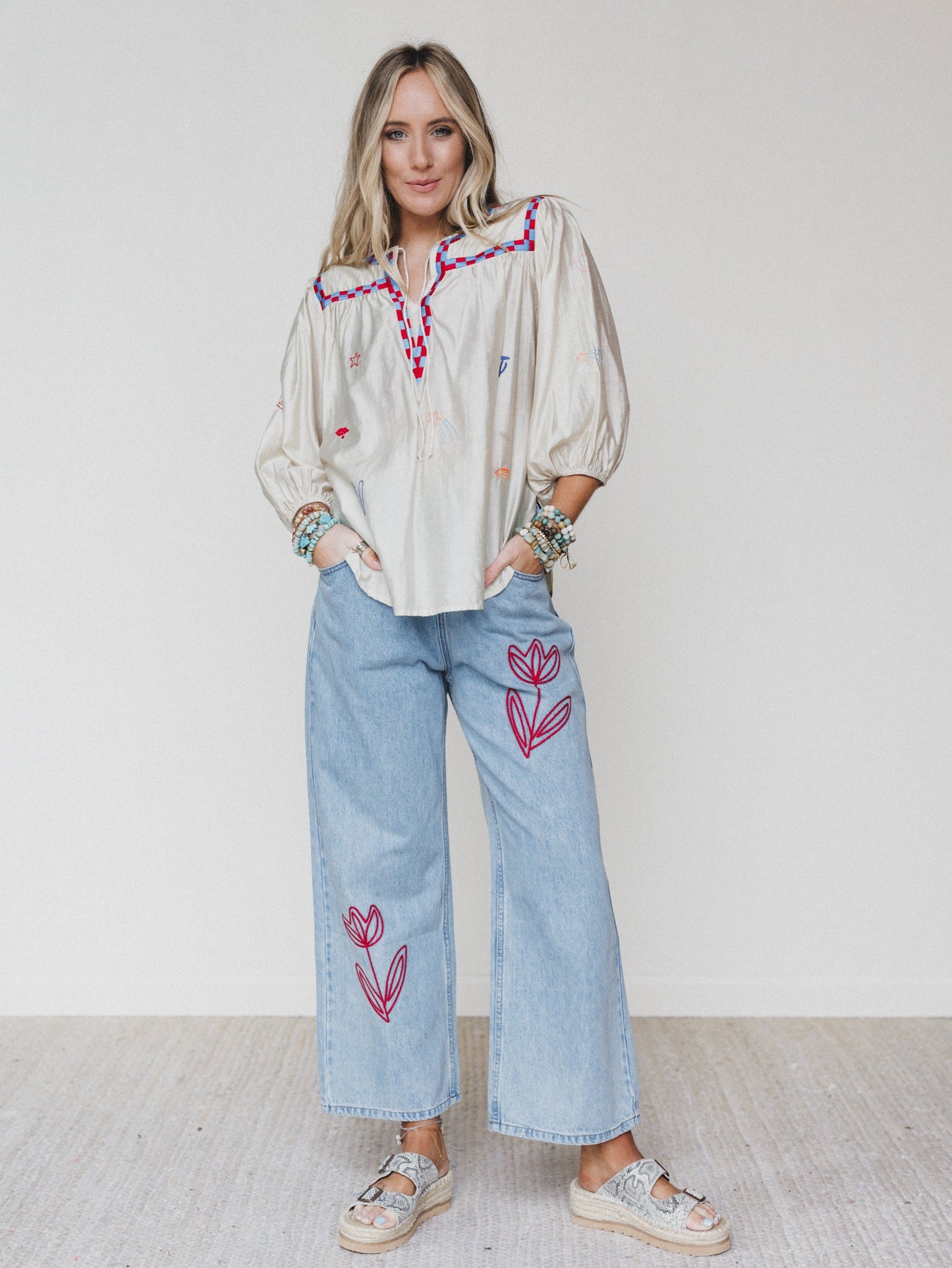 The Nest Soft Petal Denim Pants - Denim