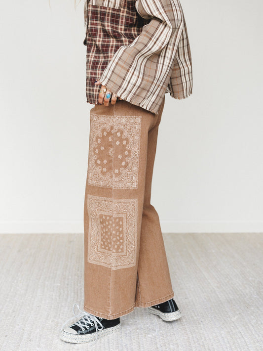 Madden Wide Leg Jeans - Brown