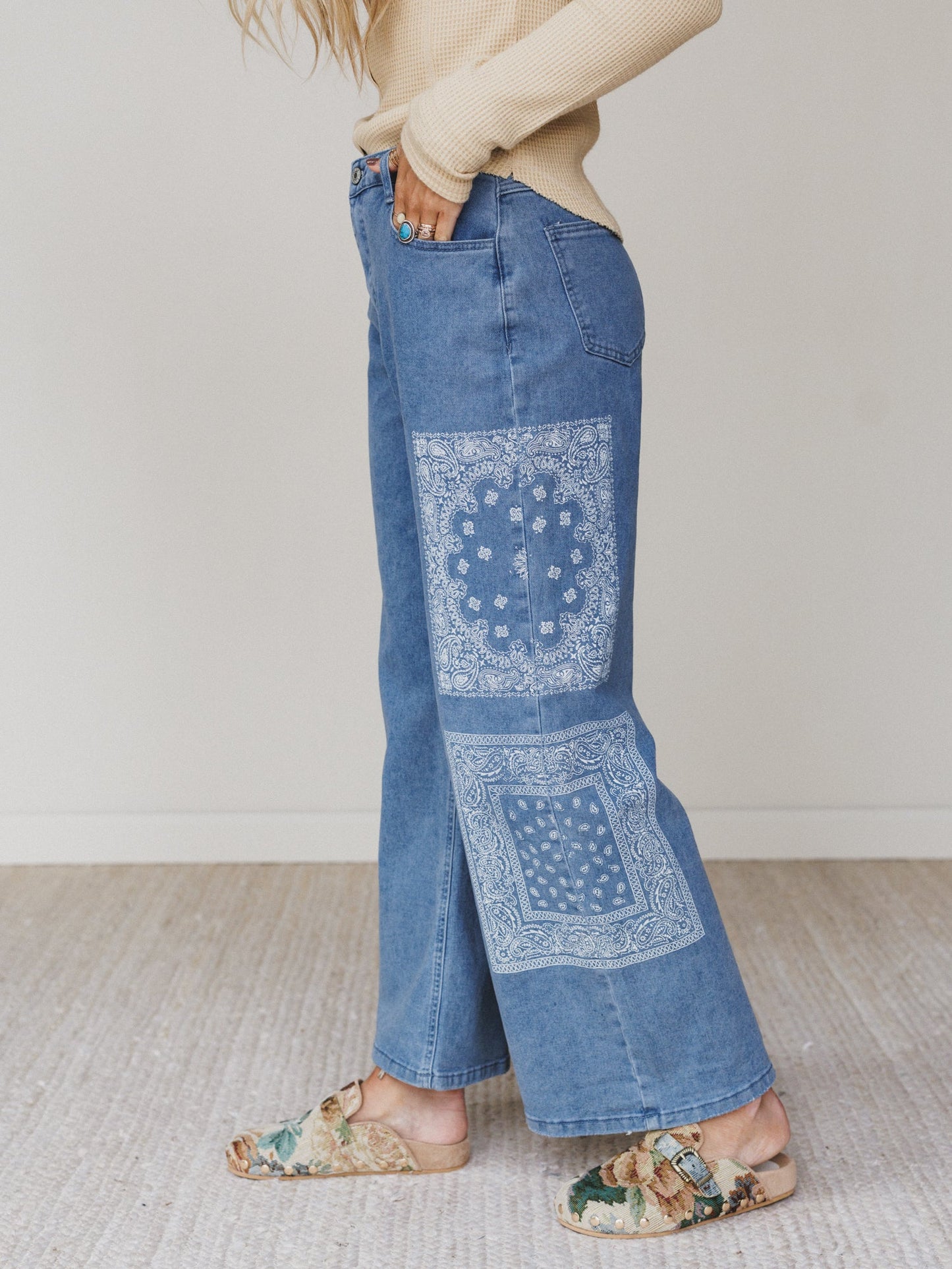 Madden Wide Leg Jeans - Denim
