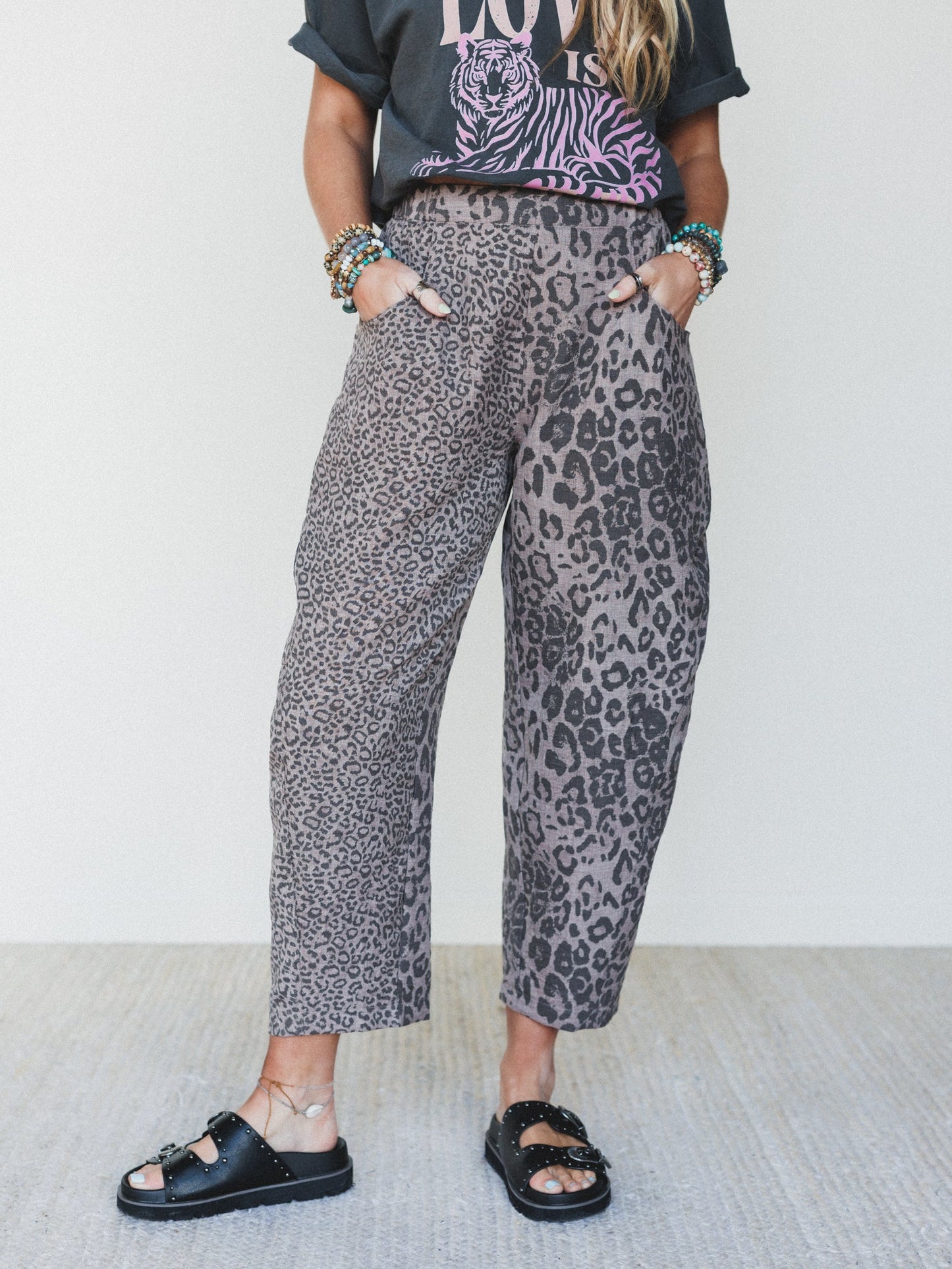 Animal Feeling Pants - Mocha Leopard