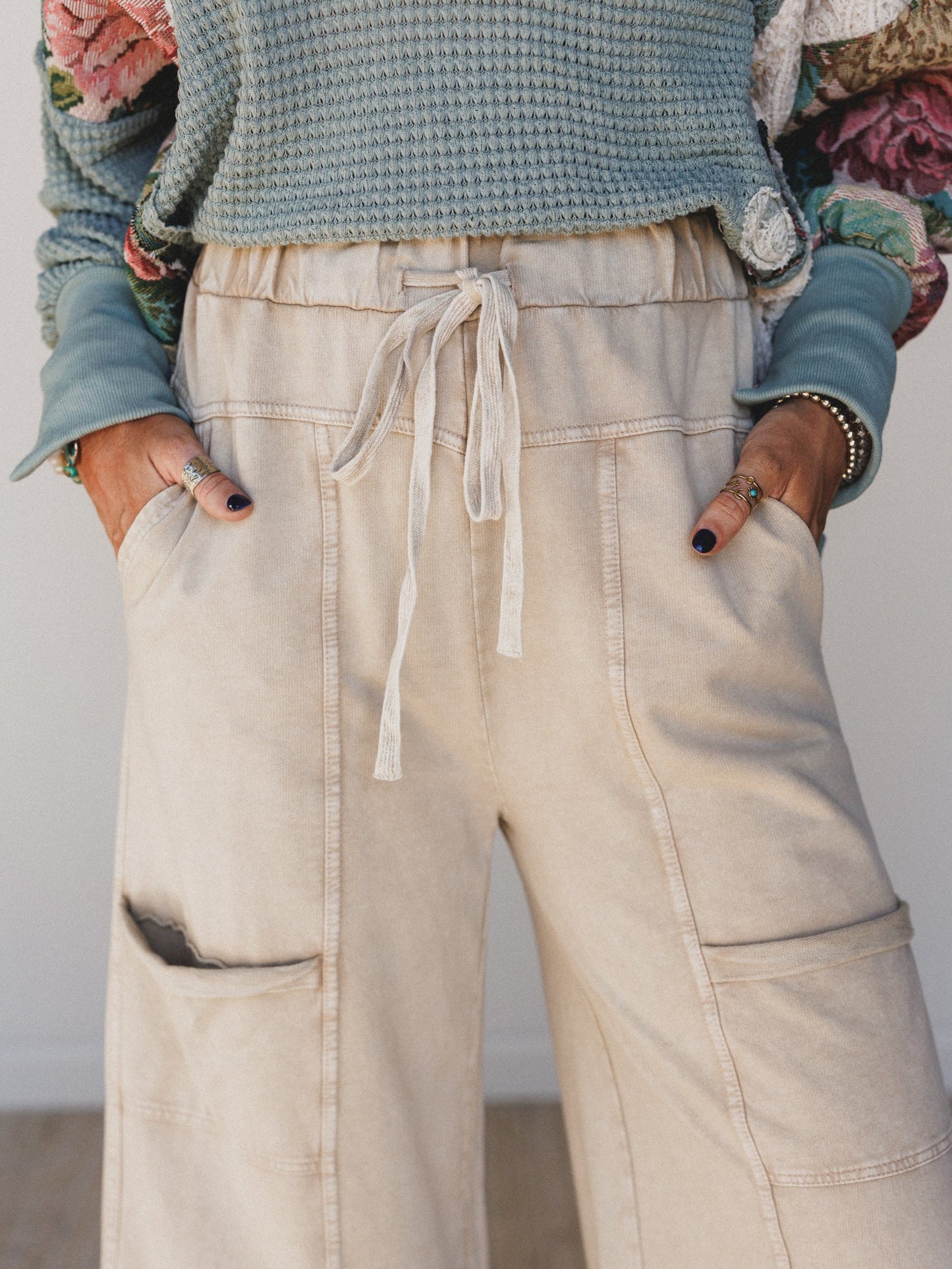 Lucky One Wide Leg Full Pant - Light Mocha