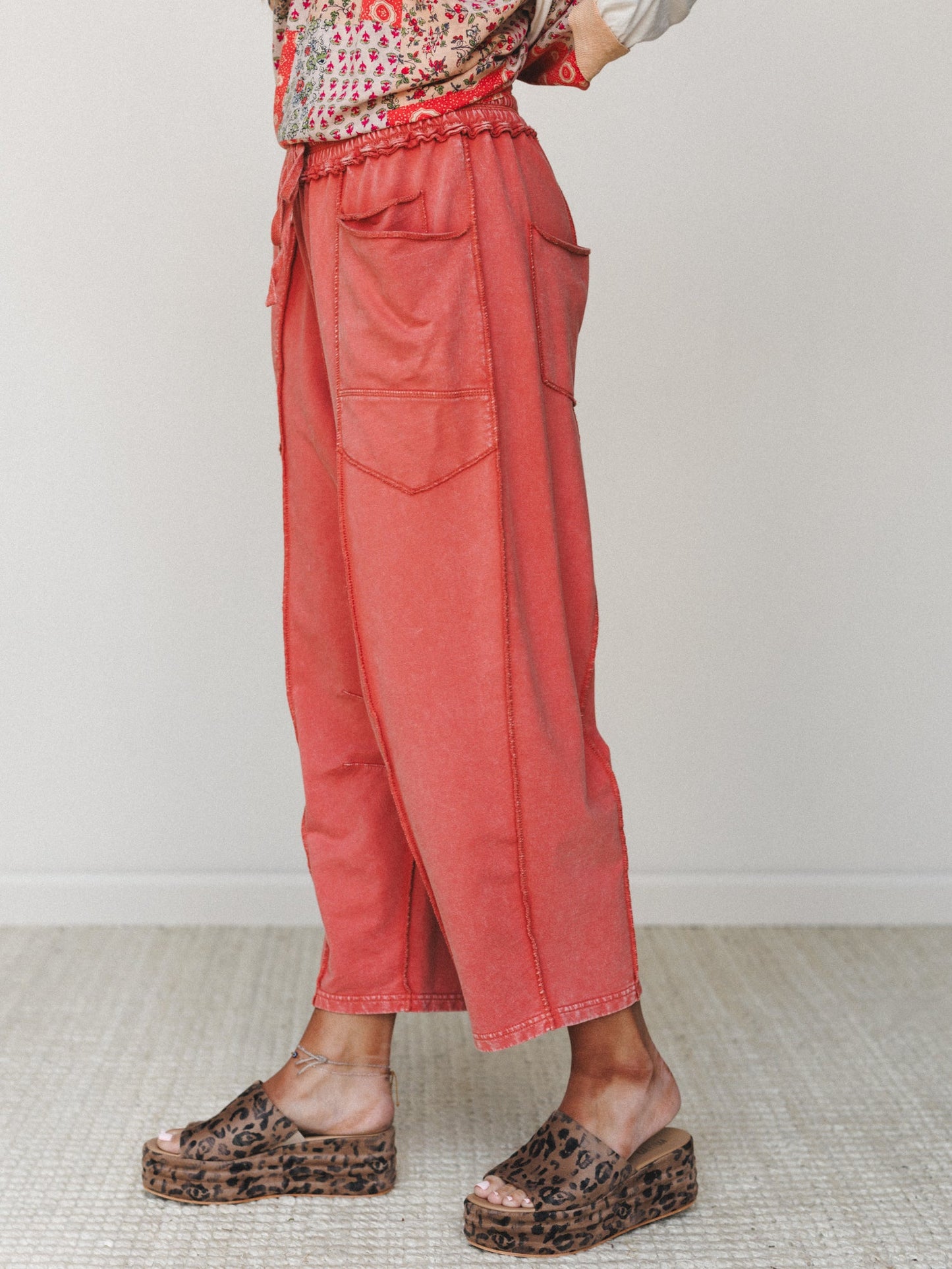 Magnolia Barrel Pants - Brick