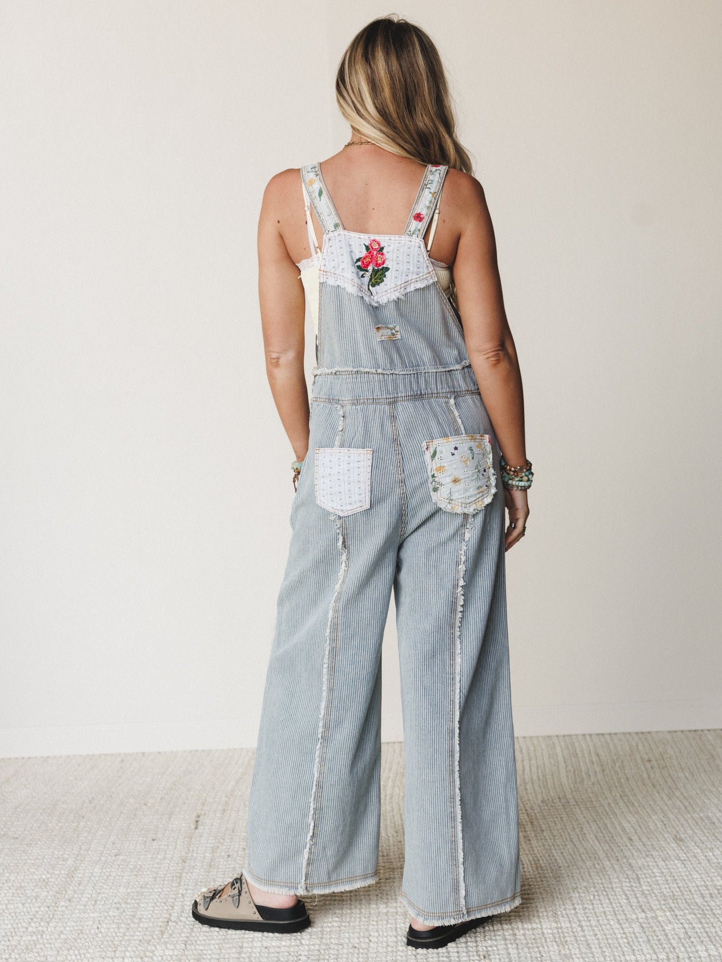 Sights on Soaring Overalls - Denim Stripe