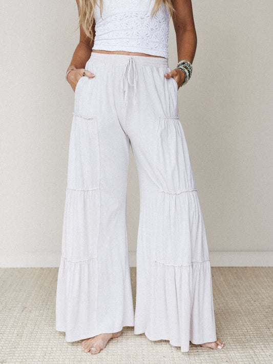 Full of Soul Wide Leg Pants - Natural