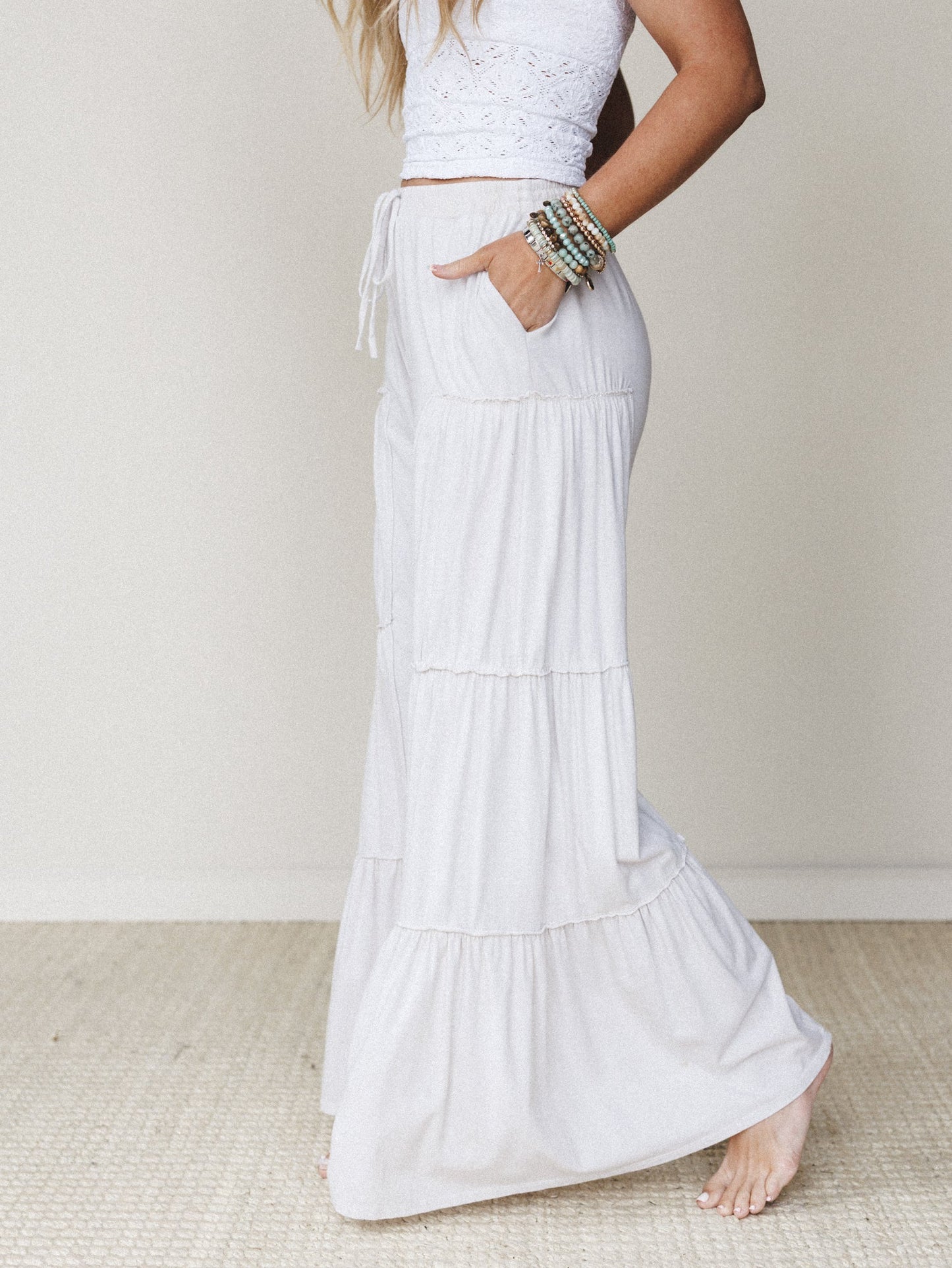 Full of Soul Wide Leg Pants - Natural