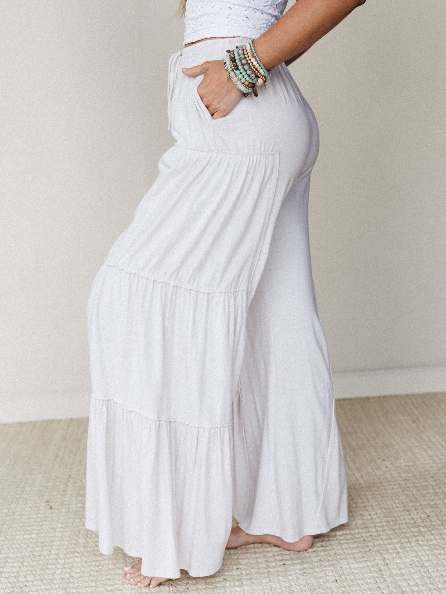 Full of Soul Wide Leg Pants - Natural