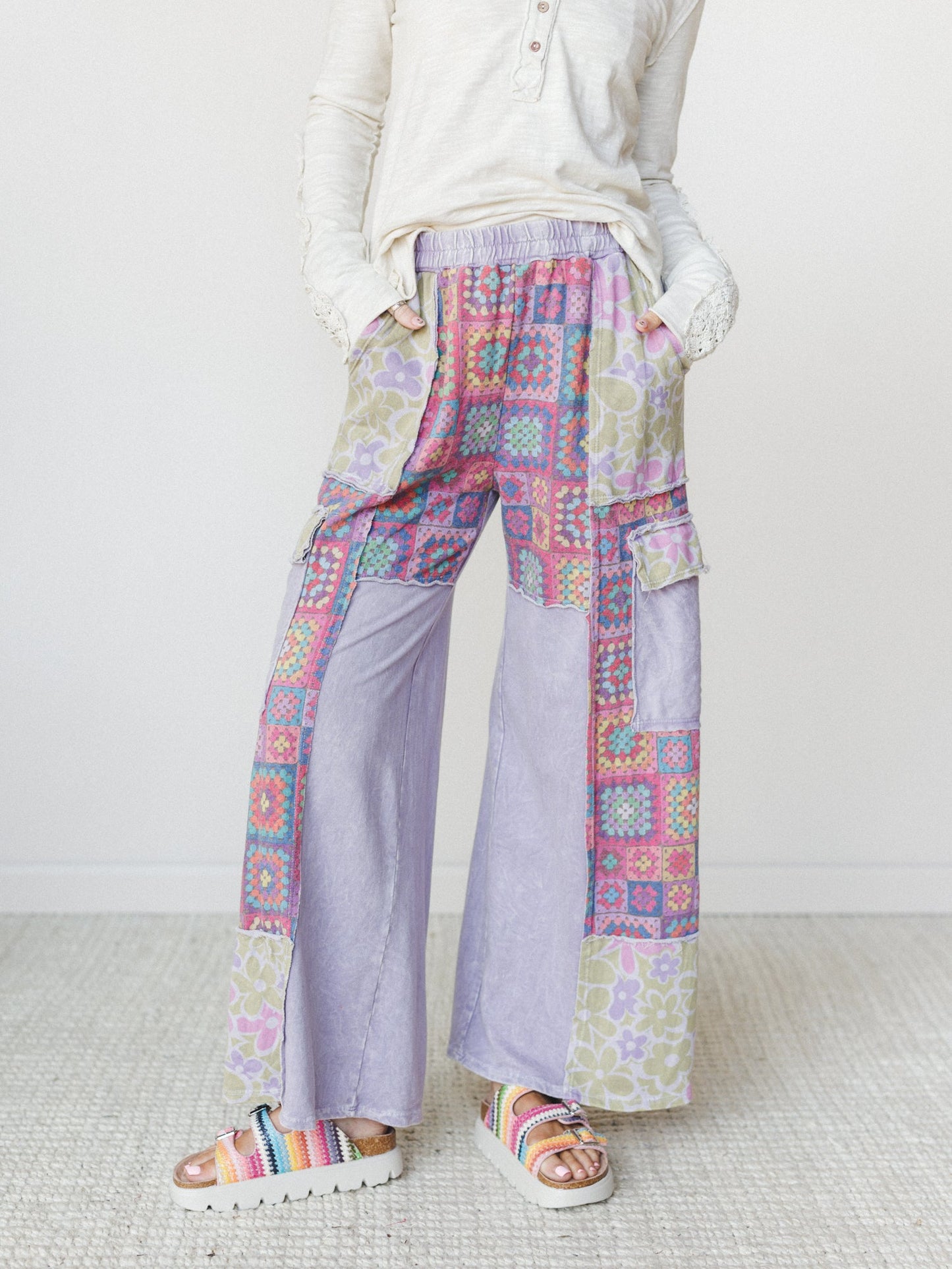 Desert Collage Pants - Moonbeam