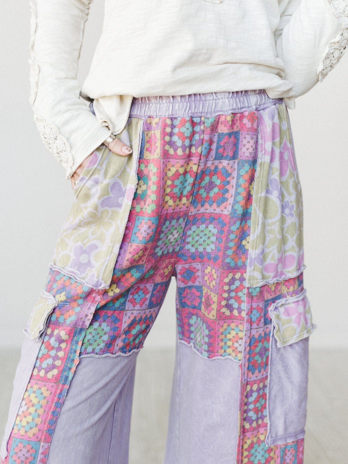 Desert Collage Pants - Moonbeam