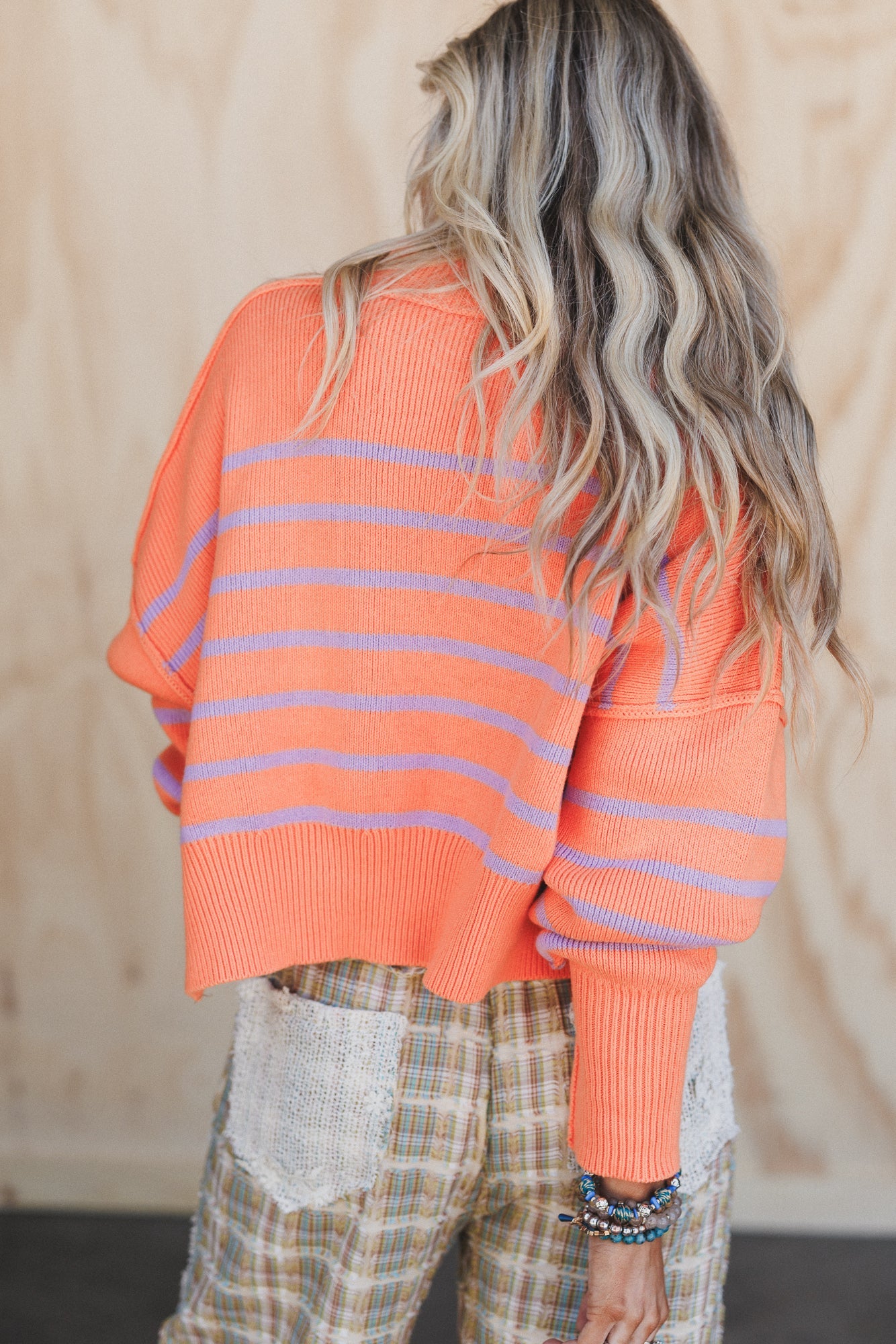 Dream On Striped Sweater - Orange