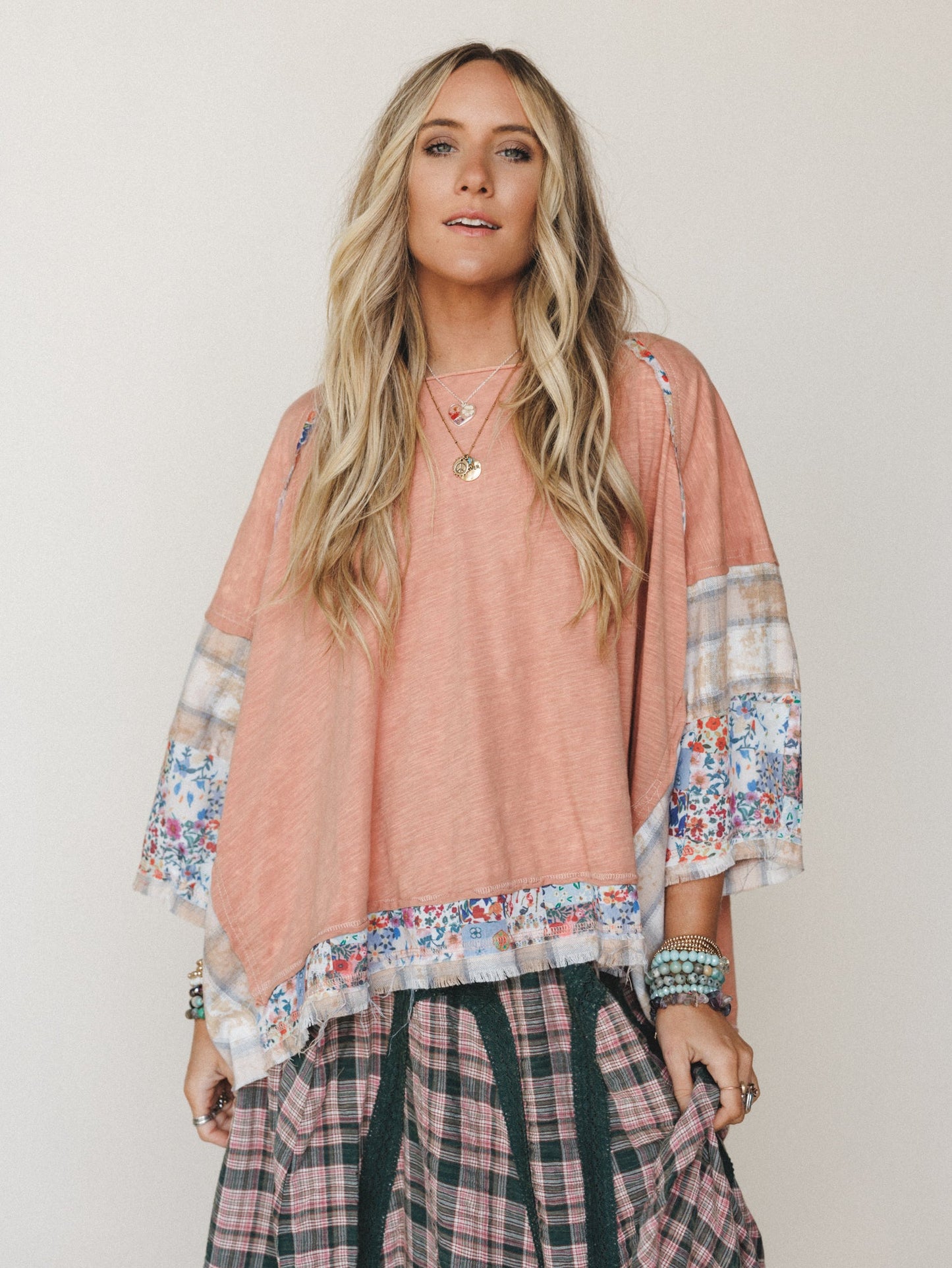 Sweet Clover Knit Top - Peach