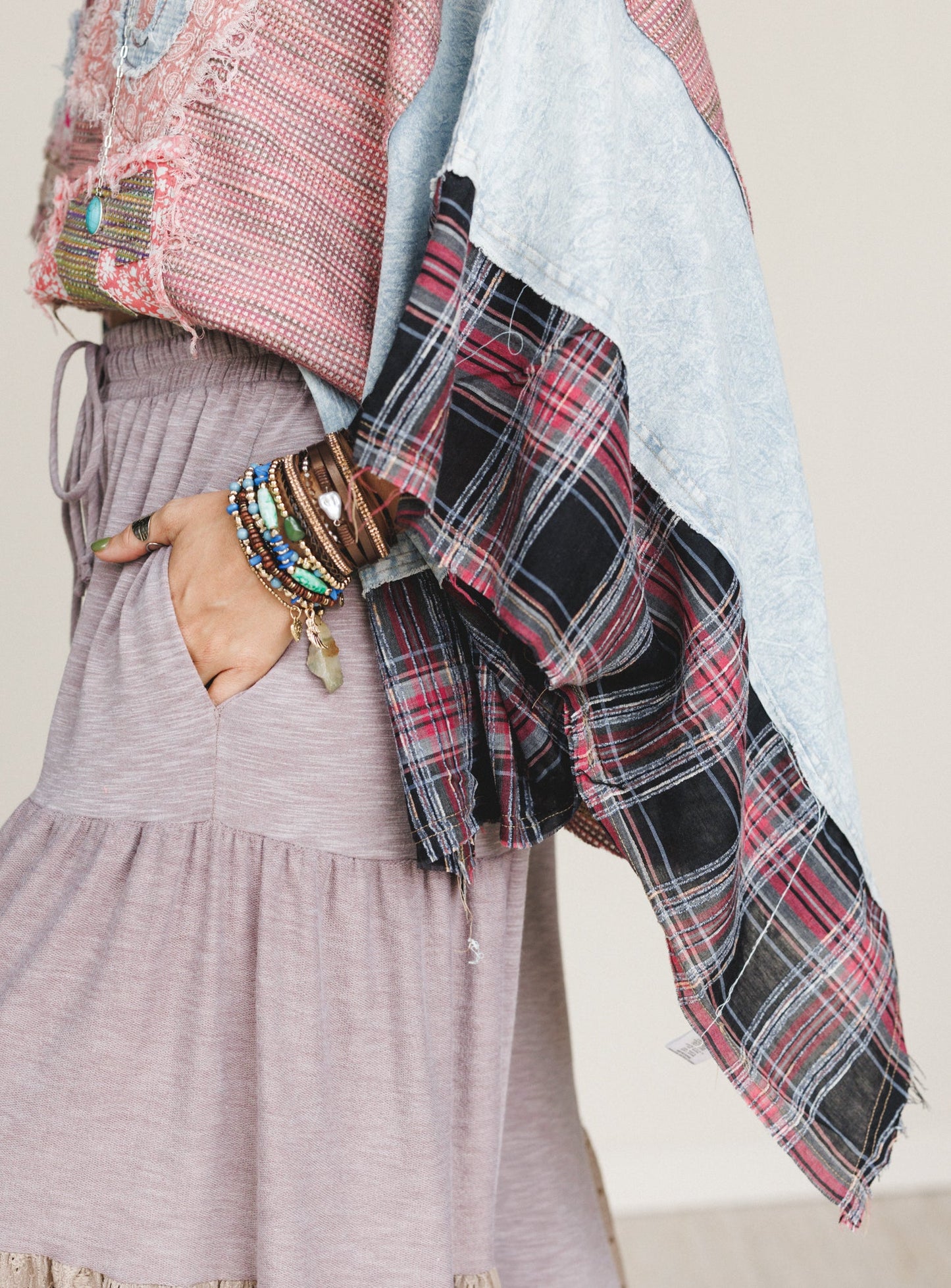 Soft Heart Patchwork Top - Pink