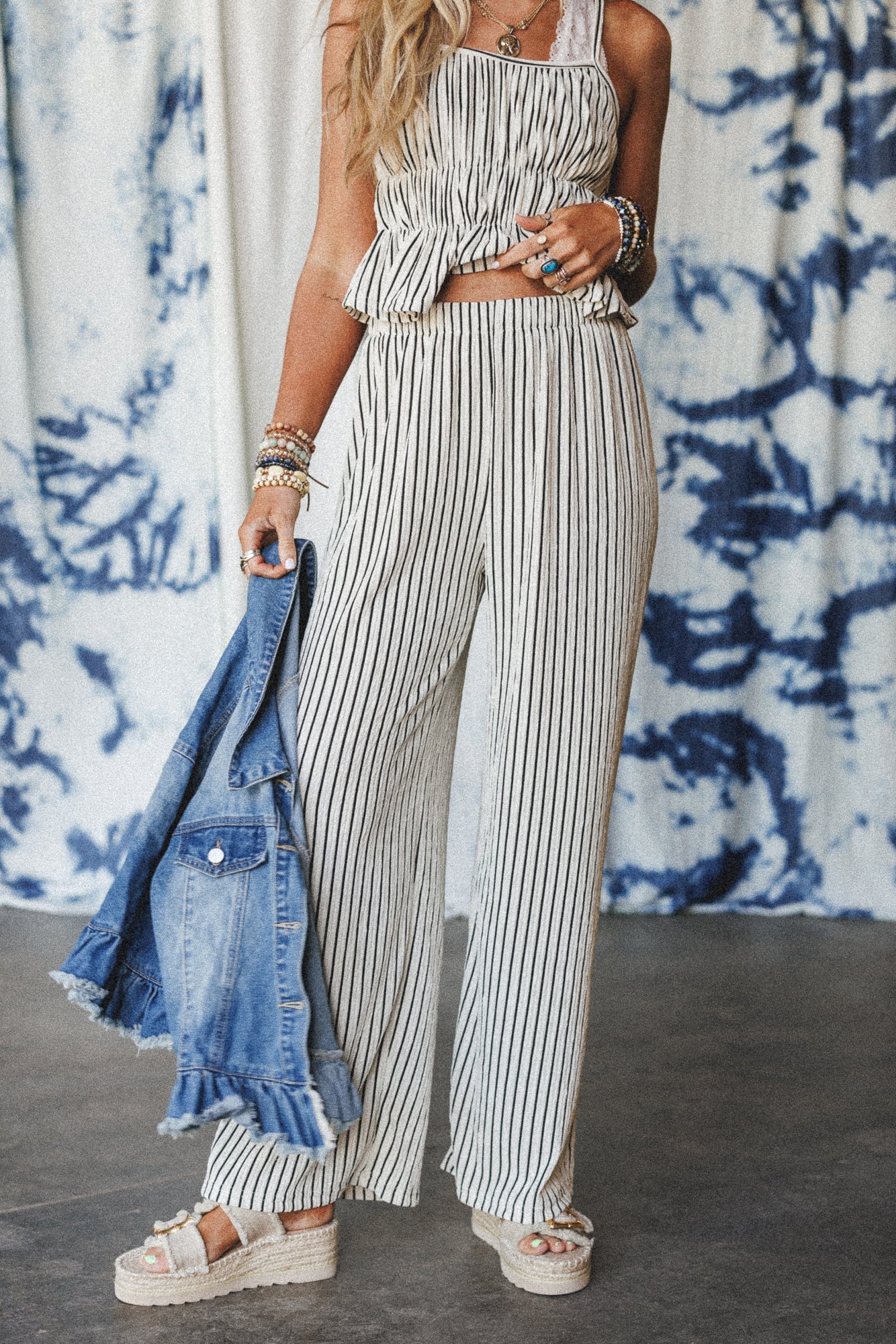 Pushing Limits Striped Pants - Natural