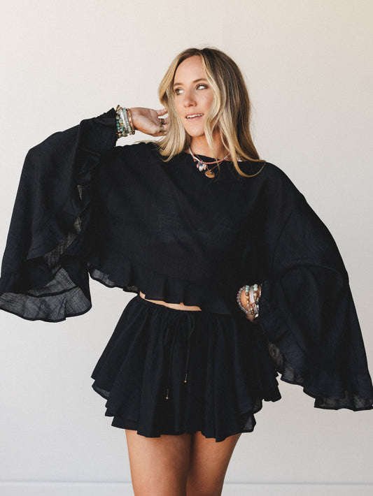 Anaya Poncho - Black