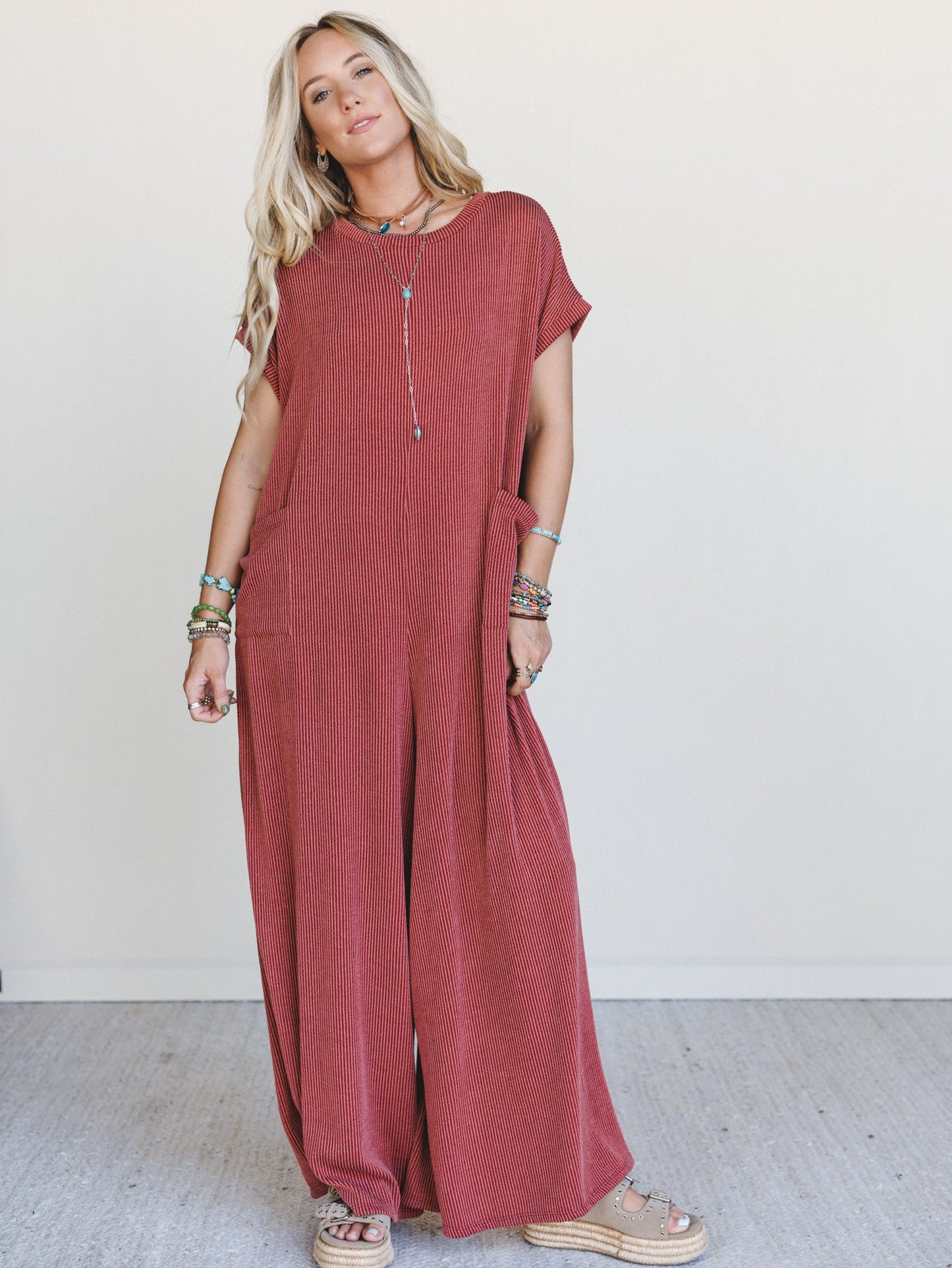 The Nest Moon Glow Jumpsuit - Rust