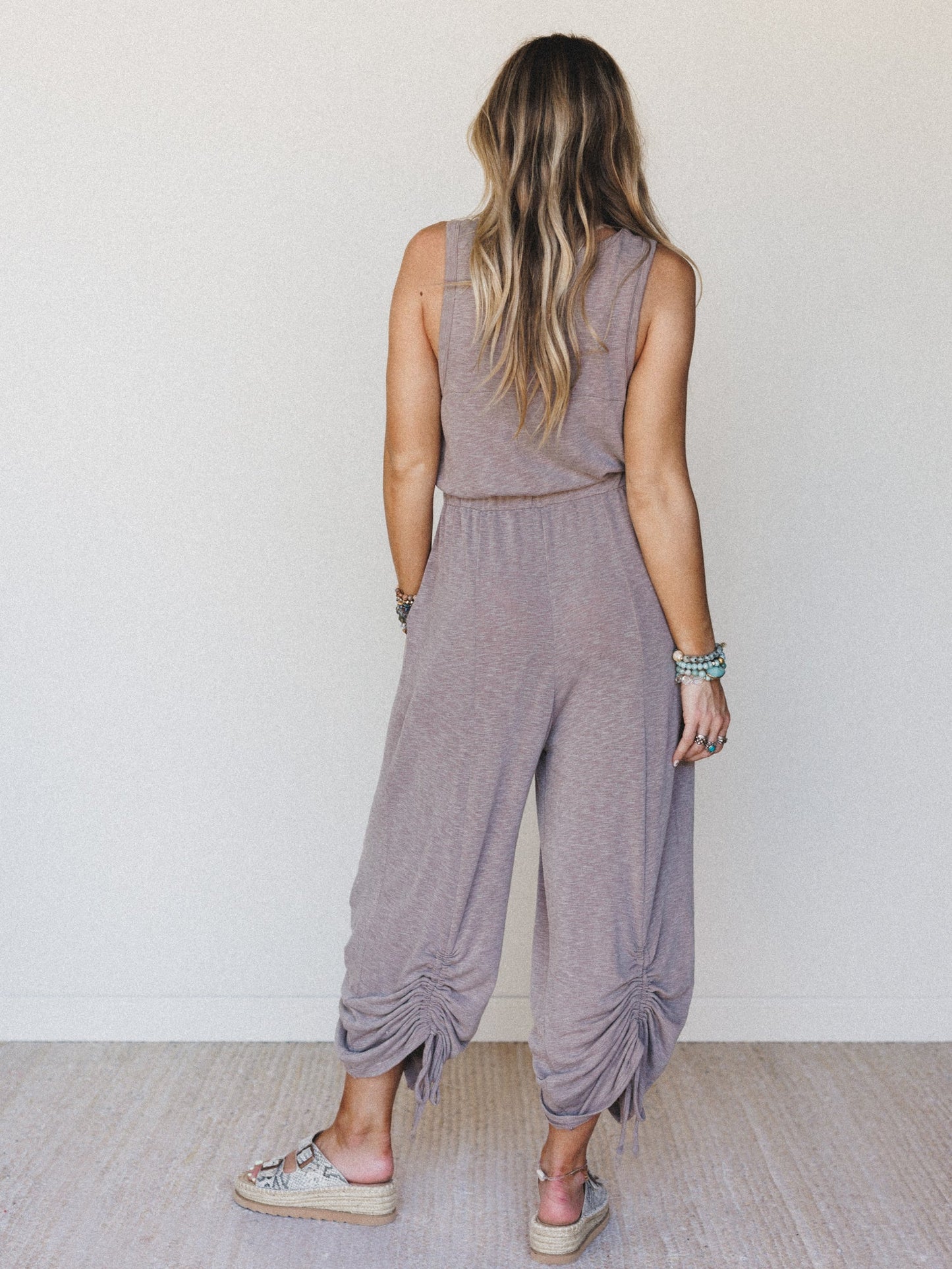 The Nest Solie Cinched Jumpsuit - Brown