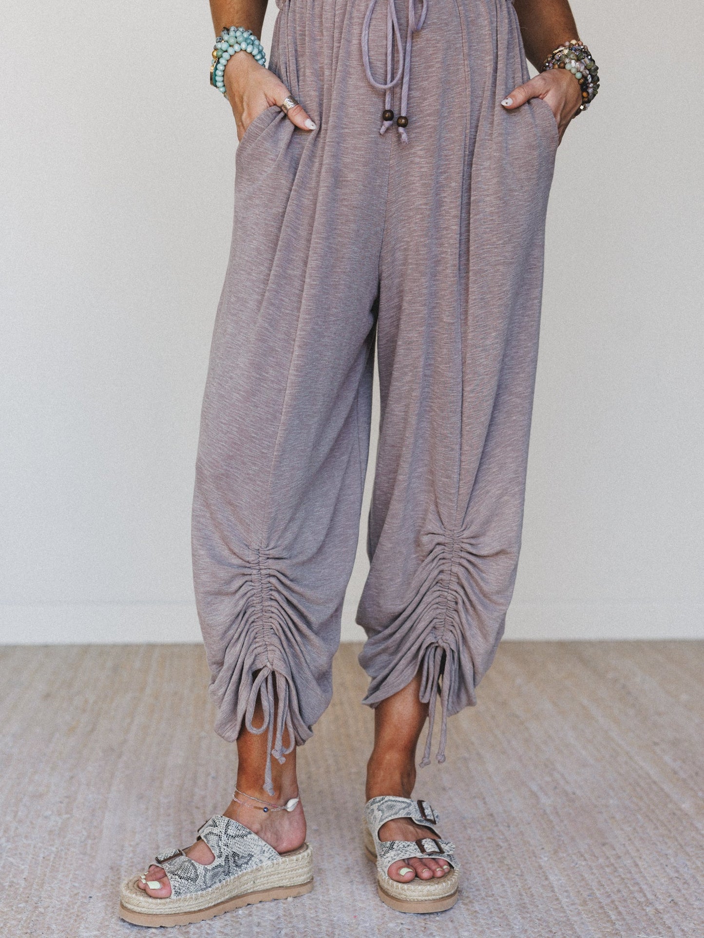 The Nest Solie Cinched Jumpsuit - Brown