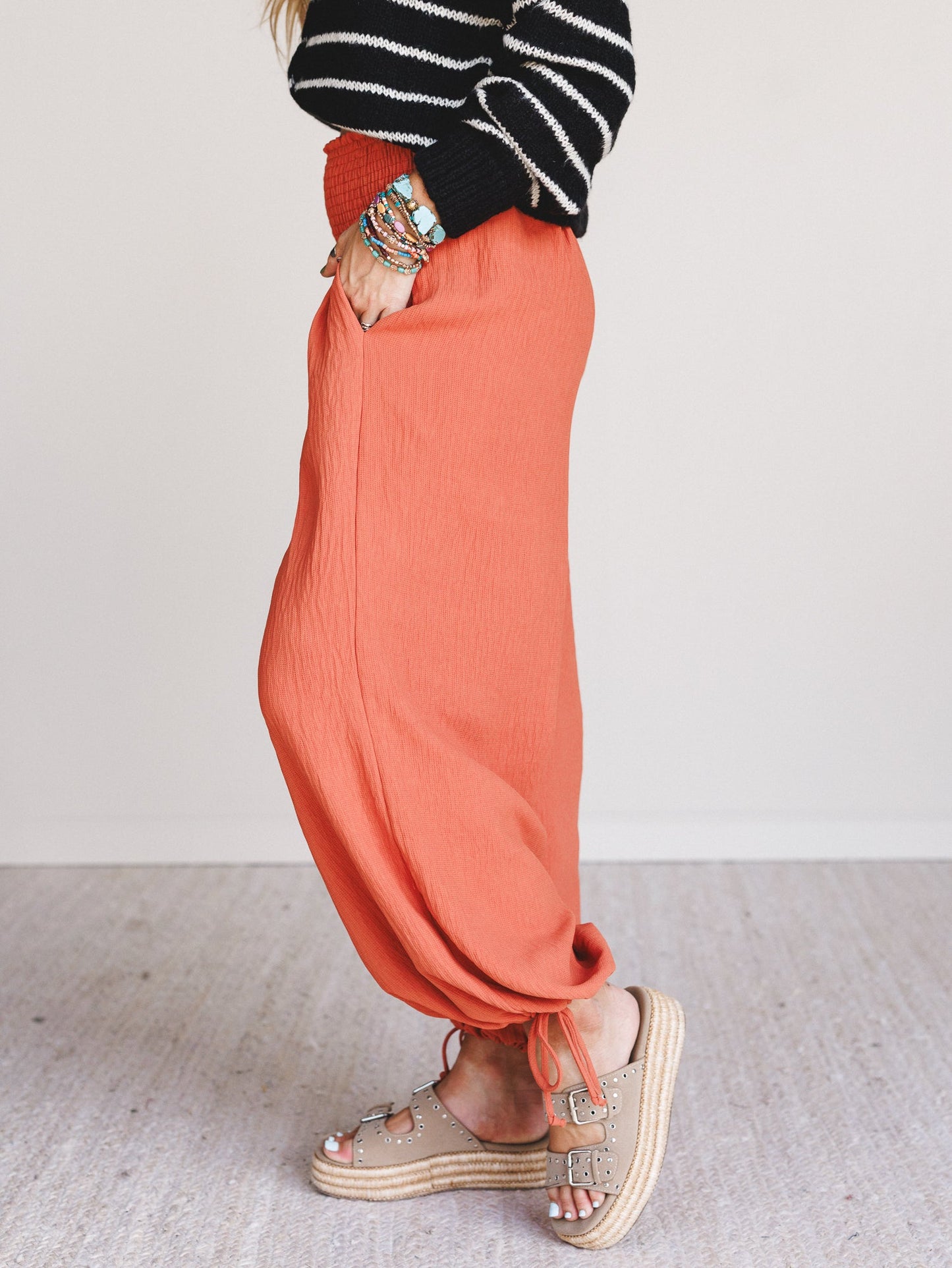 The Nest Oceana Cinched Pants - Pumpkin
