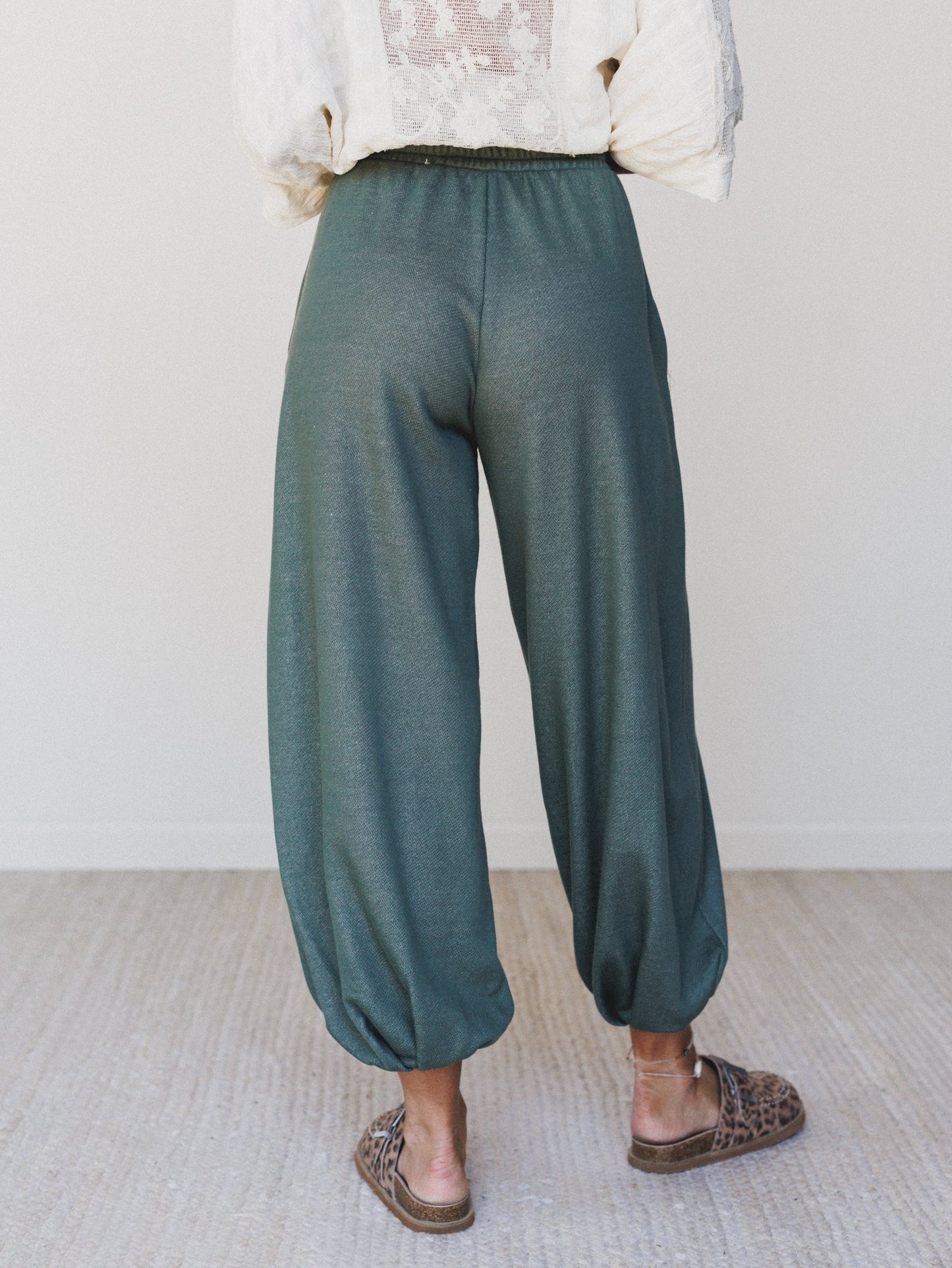 The Nest Laid Back Love Jogger Pants - Two Tone Olive