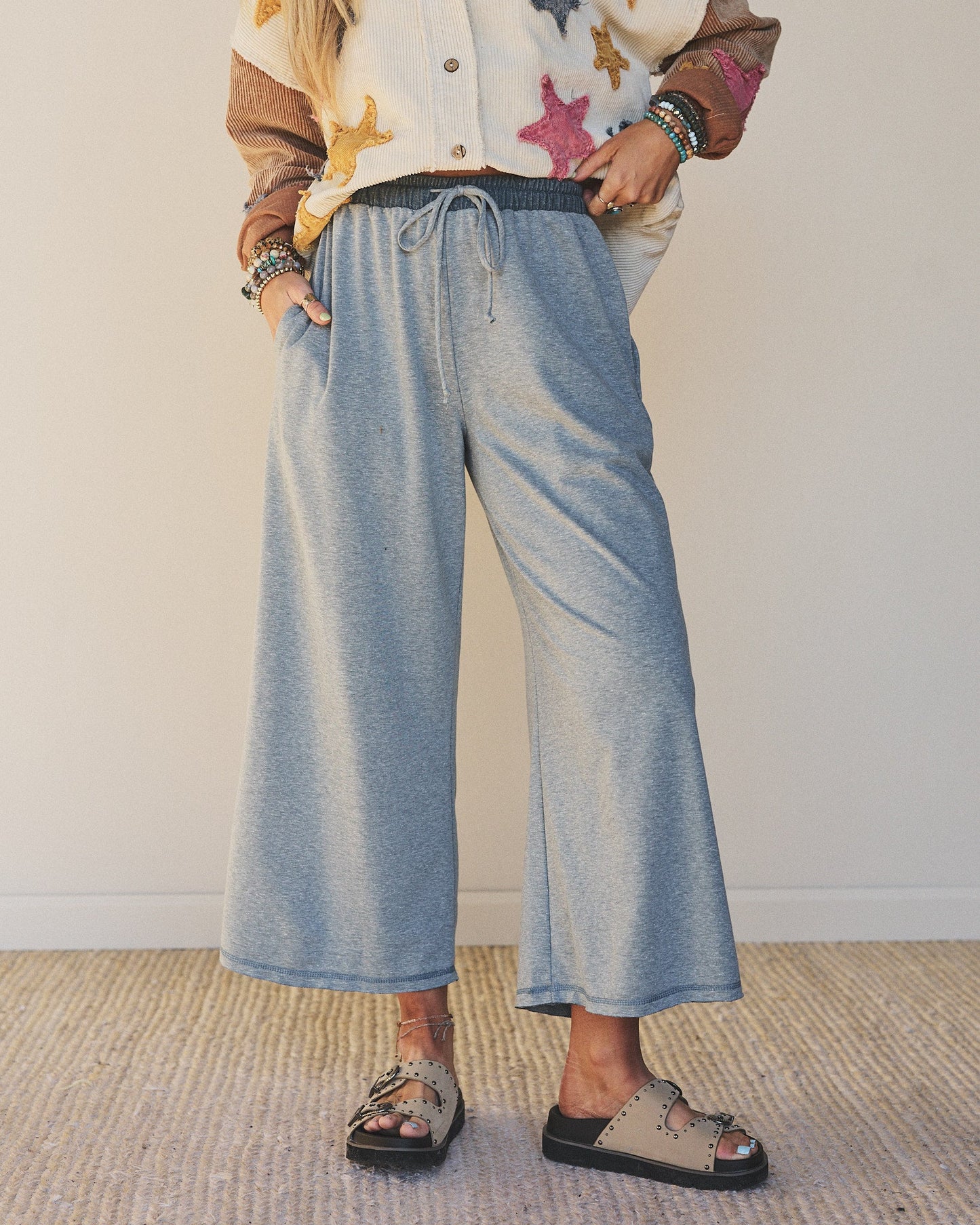 The Nest Jodi Wide Leg Pants - Teal