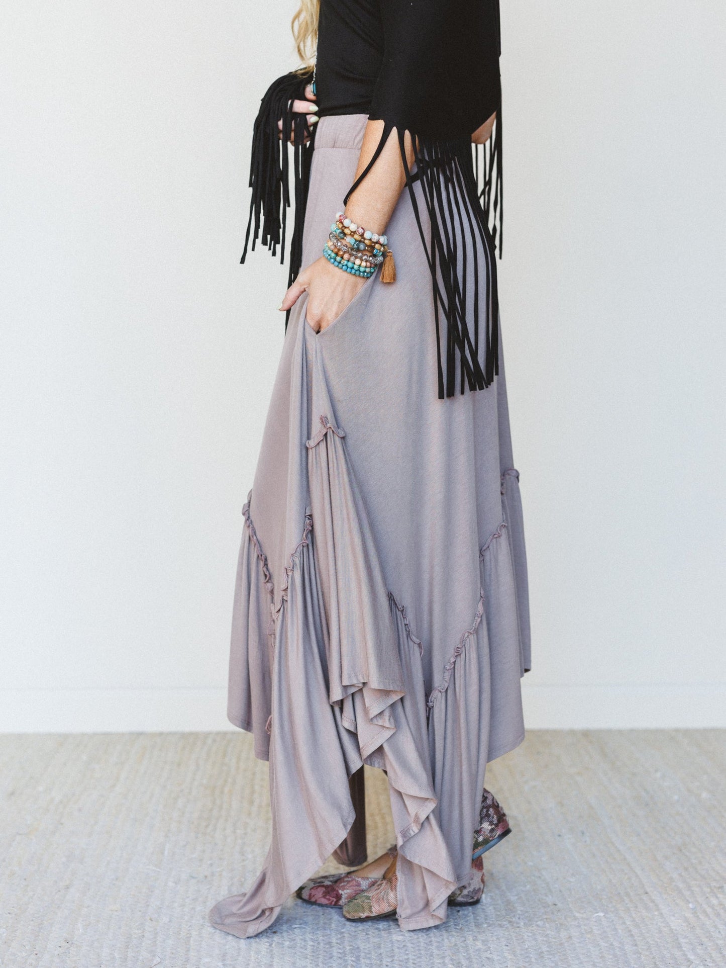 The Nest Forever Beauty Maxi Skirt - Mushroom - Pre Order