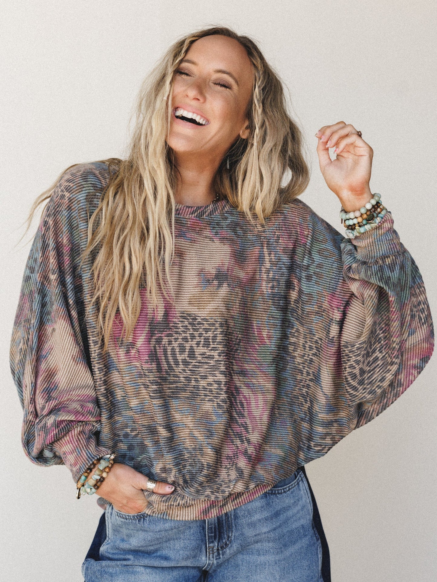 The Nest Savannah Bat Sleeve Top - Lavender