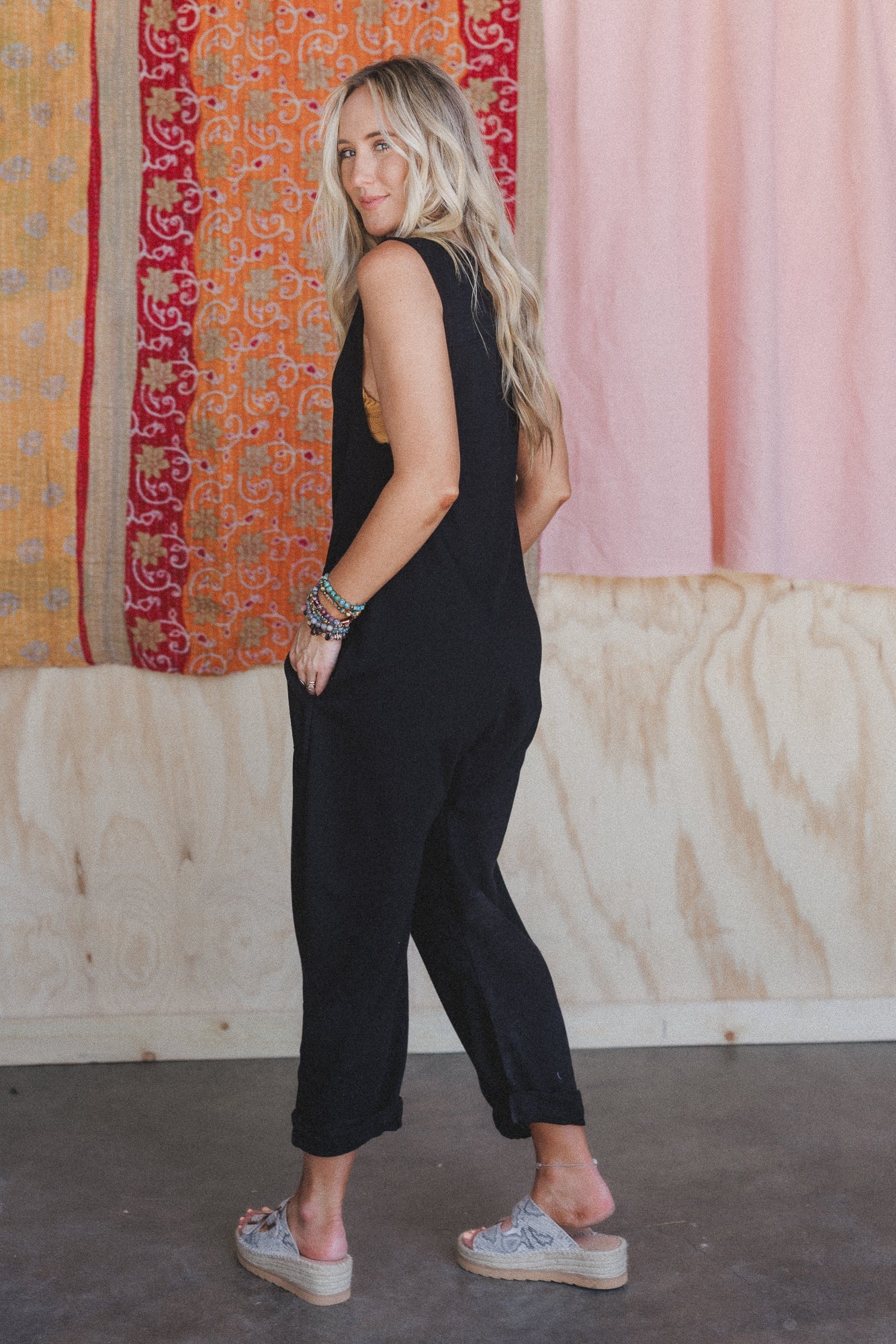 Driftwood Dreams Jumpsuit - Black
