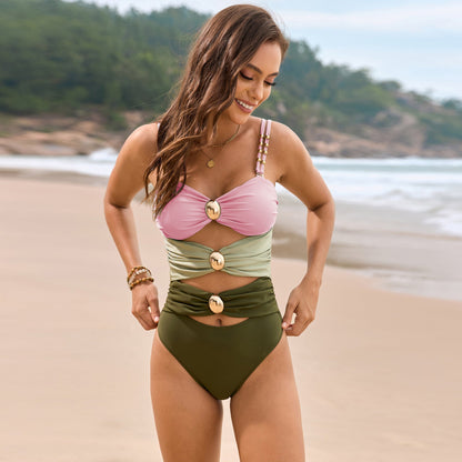 Solid One-Piece Swimsuit