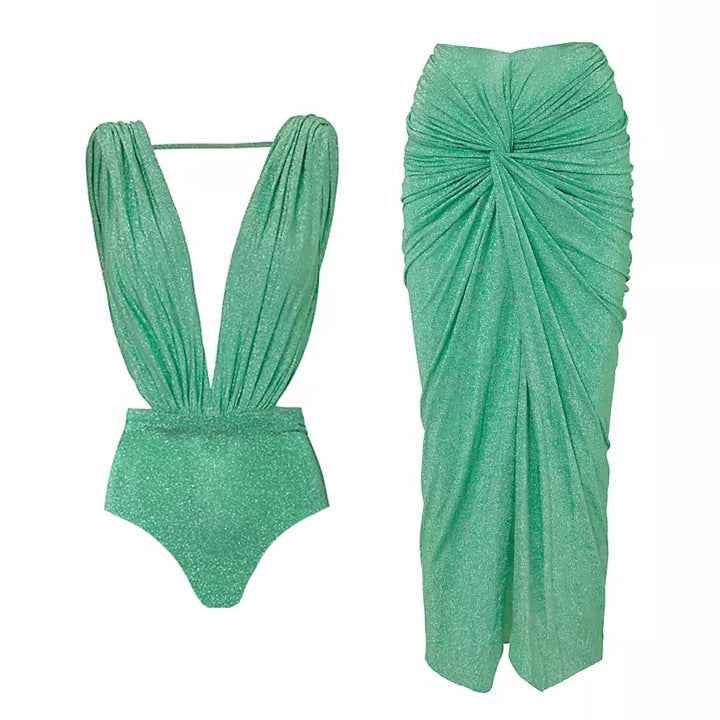 Solid One-Piece Swimsuit