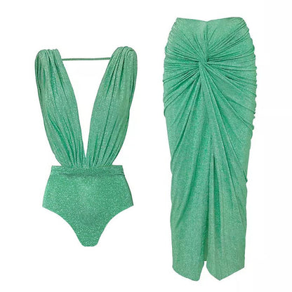 Solid One-Piece Swimsuit