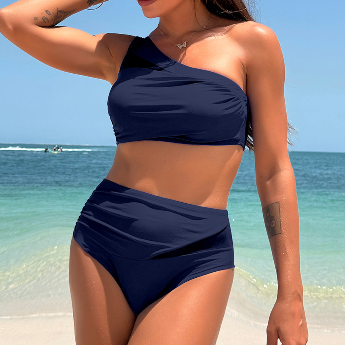 Shoulder Strap Bikini Set