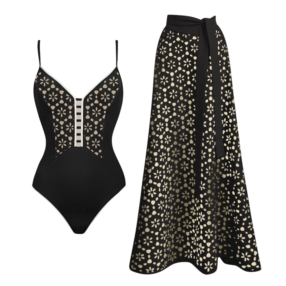 Strapless Black One-Piece Swimsuit