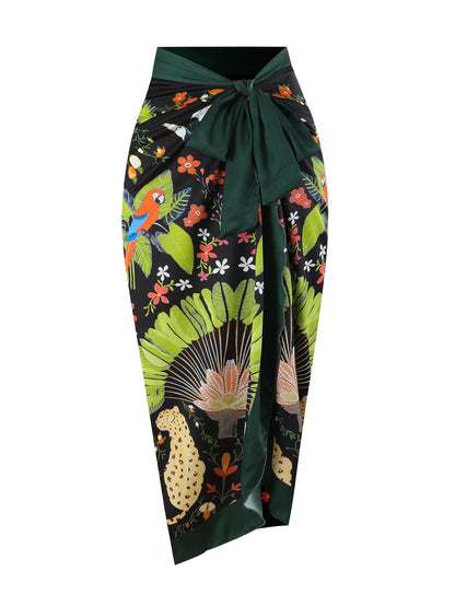 Print Skirted One-Piece Swimsuit