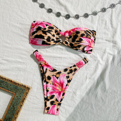 Slit Beach Bikini Set