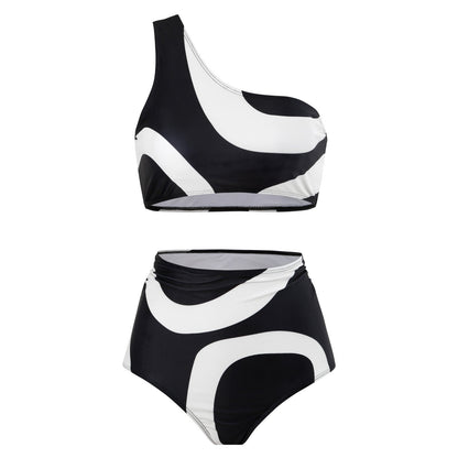 Retro Slit One-Piece Swimsuit